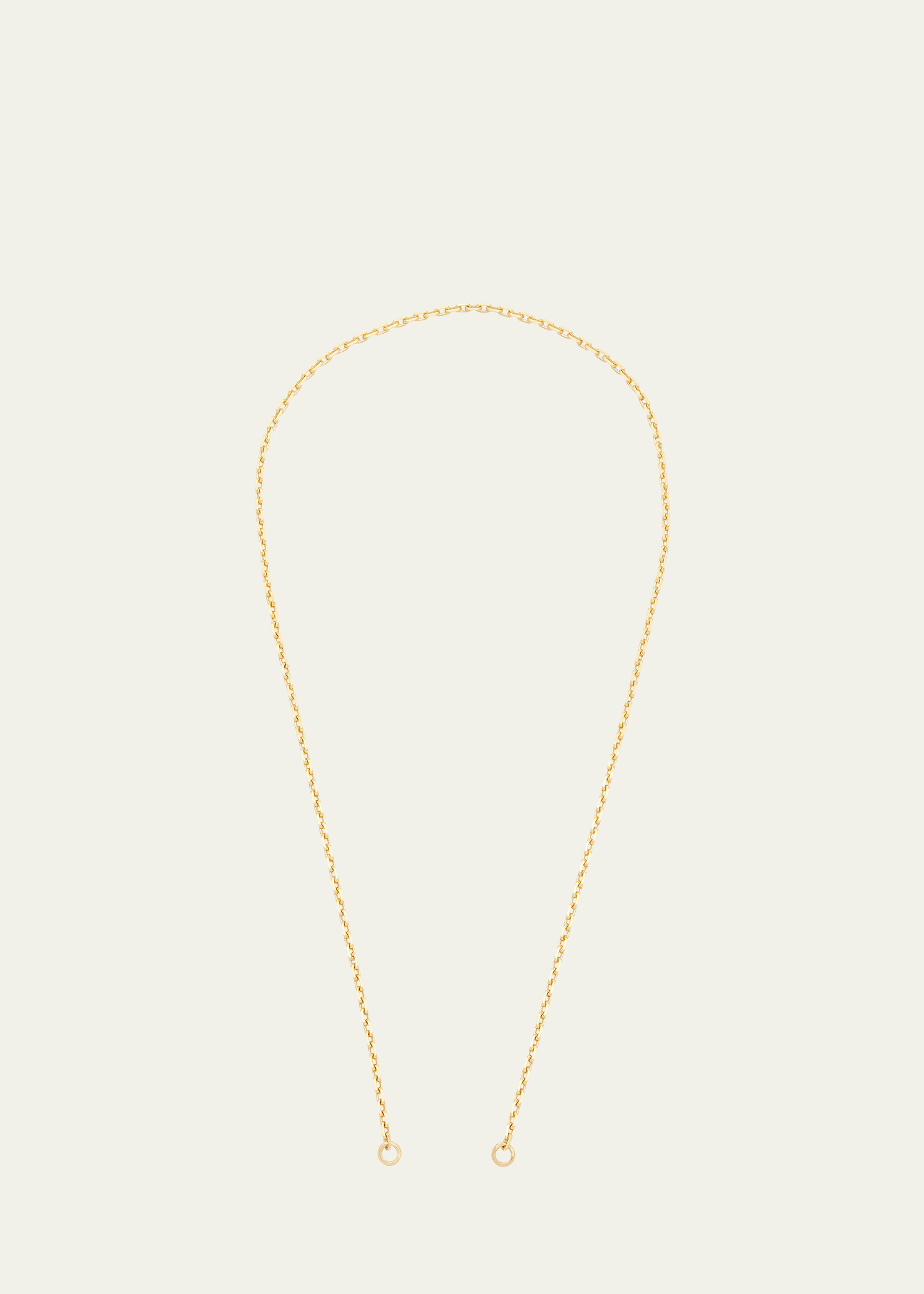 Anchor Chain With Solid 18k Yellow Gold, 18"L