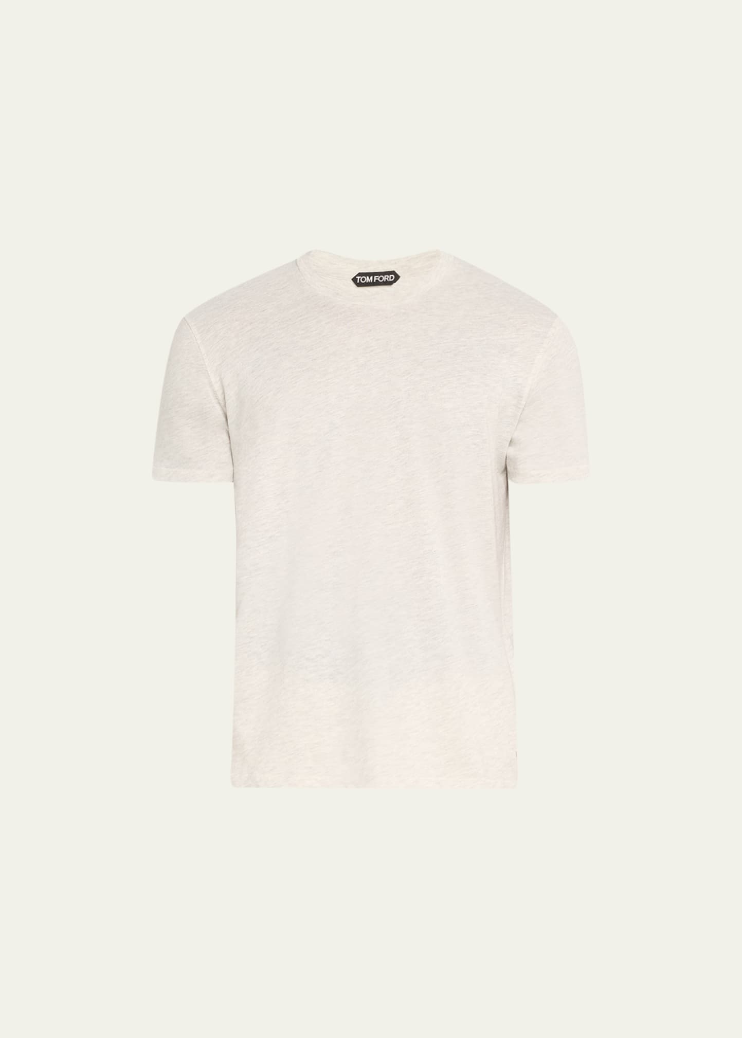 Tom Ford Men's Cotton Crewneck T-shirt In Pale Grey