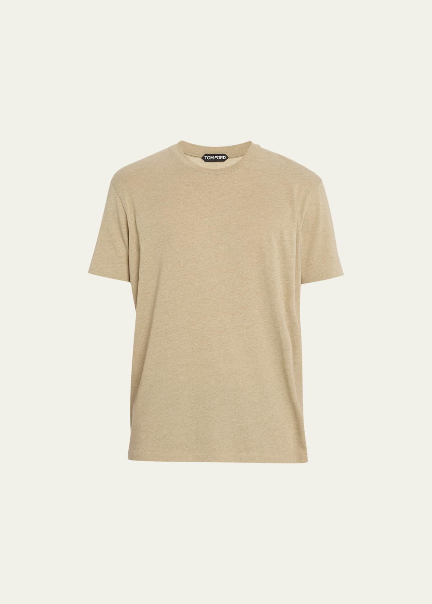 Tom Ford Men's Cotton Crewneck T-shirt In Pale Olive