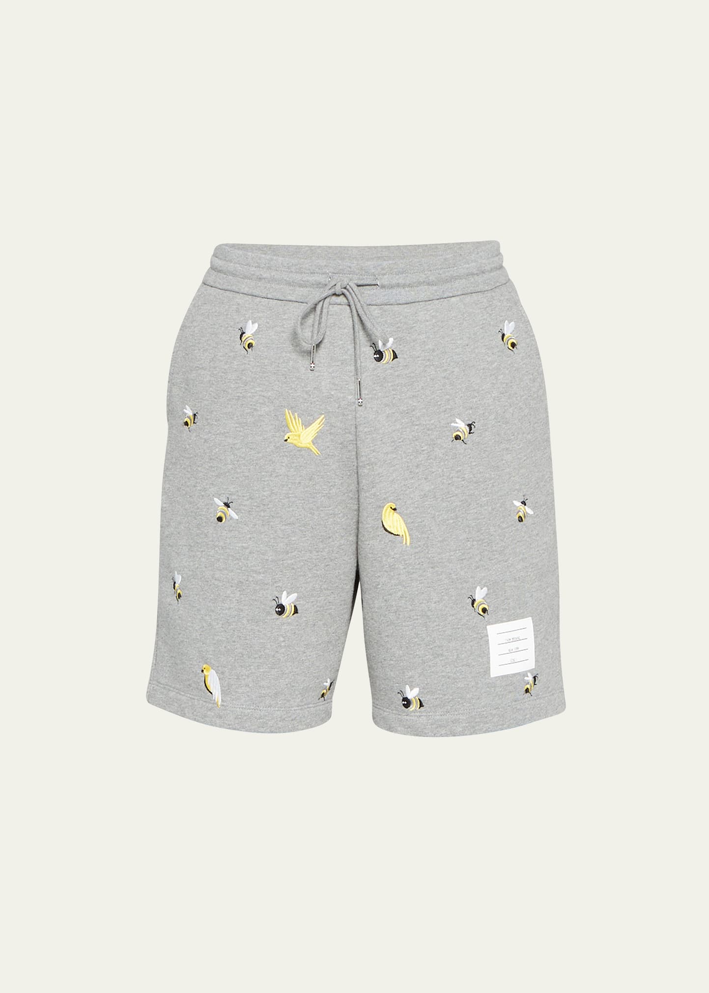 Men's Birds and Bees Embroidered Sweat Shorts