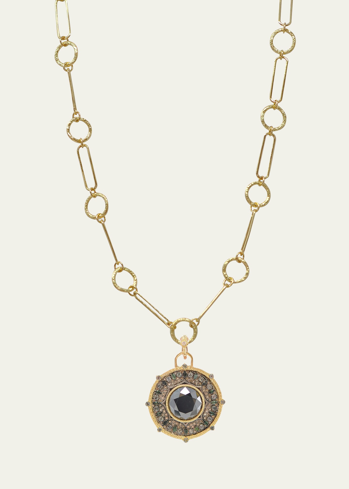 Diamond and Multi-Stone Pendant Necklace