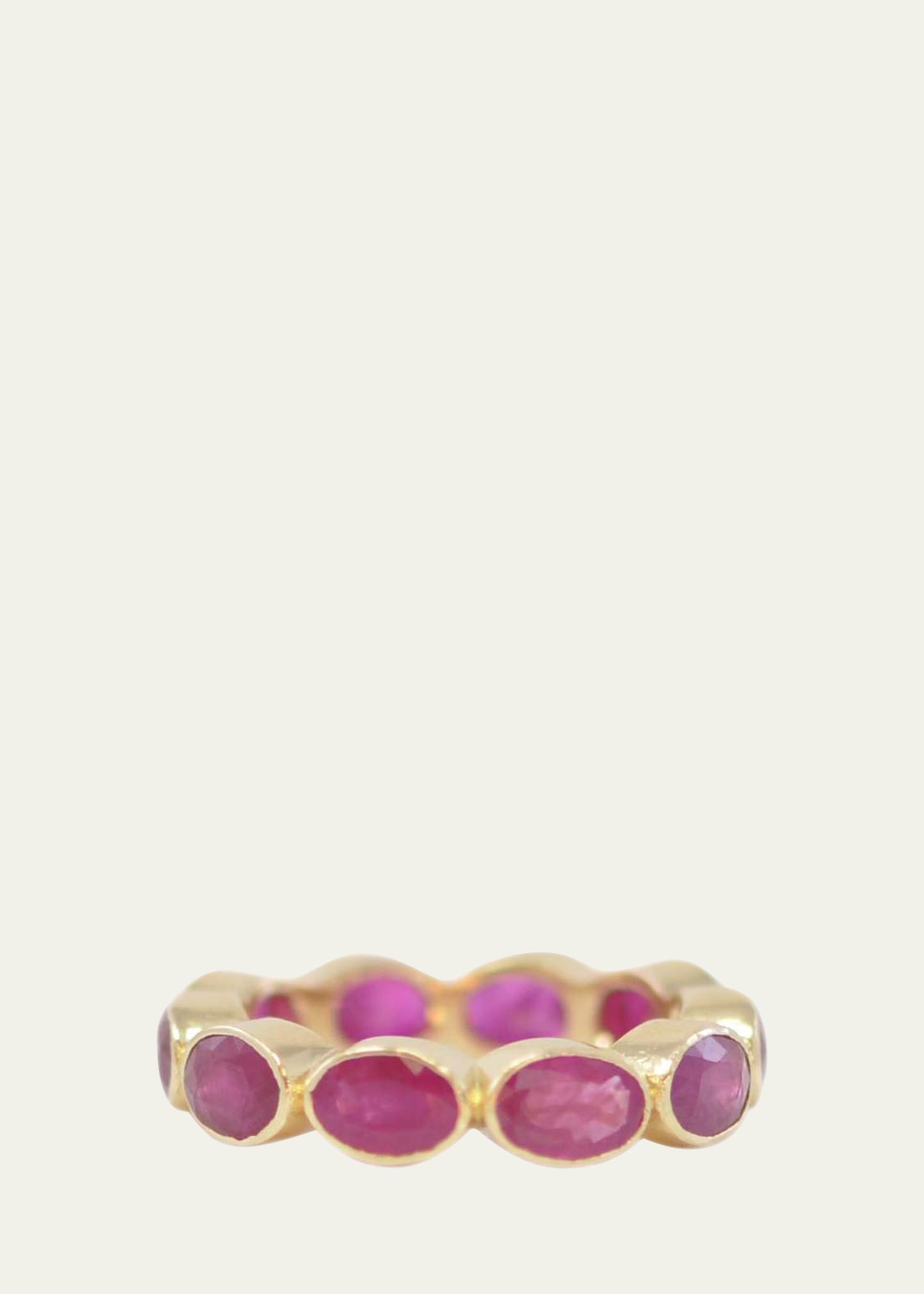 18K Yellow Gold Ruby Stack Ring
