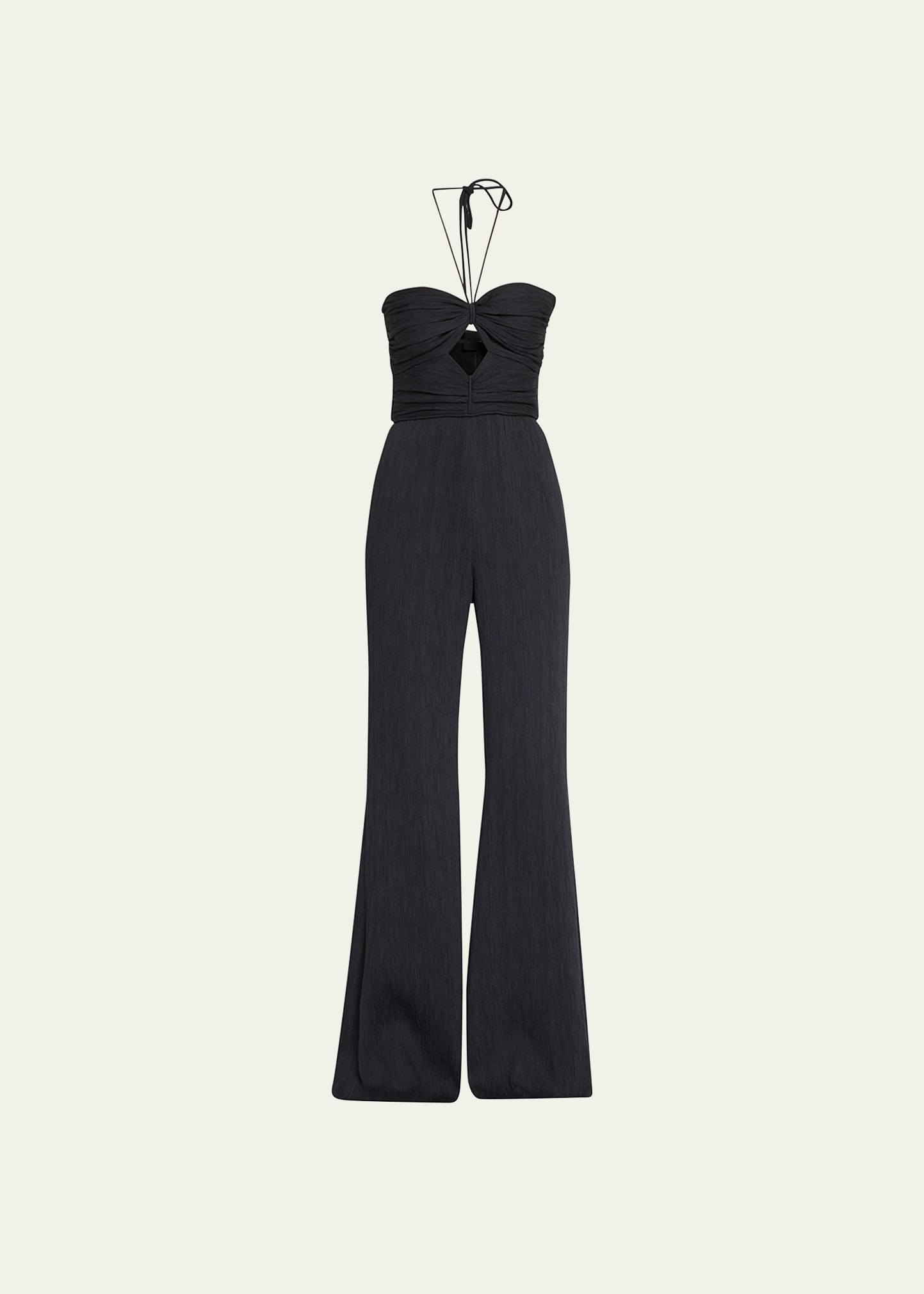 Jada Keyhole Halter Wide-Leg Jumpsuit