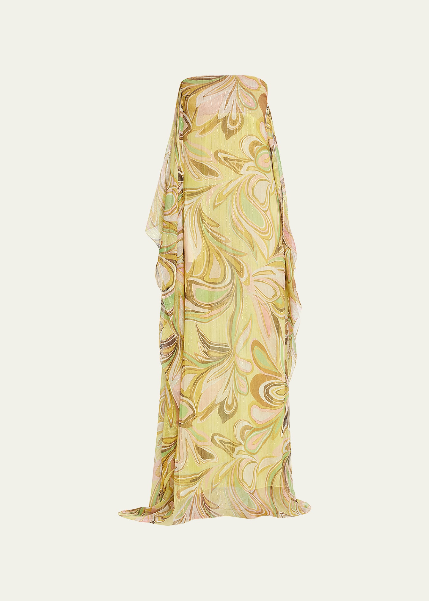 Cami Strapless Floral Silk Maxi Dress