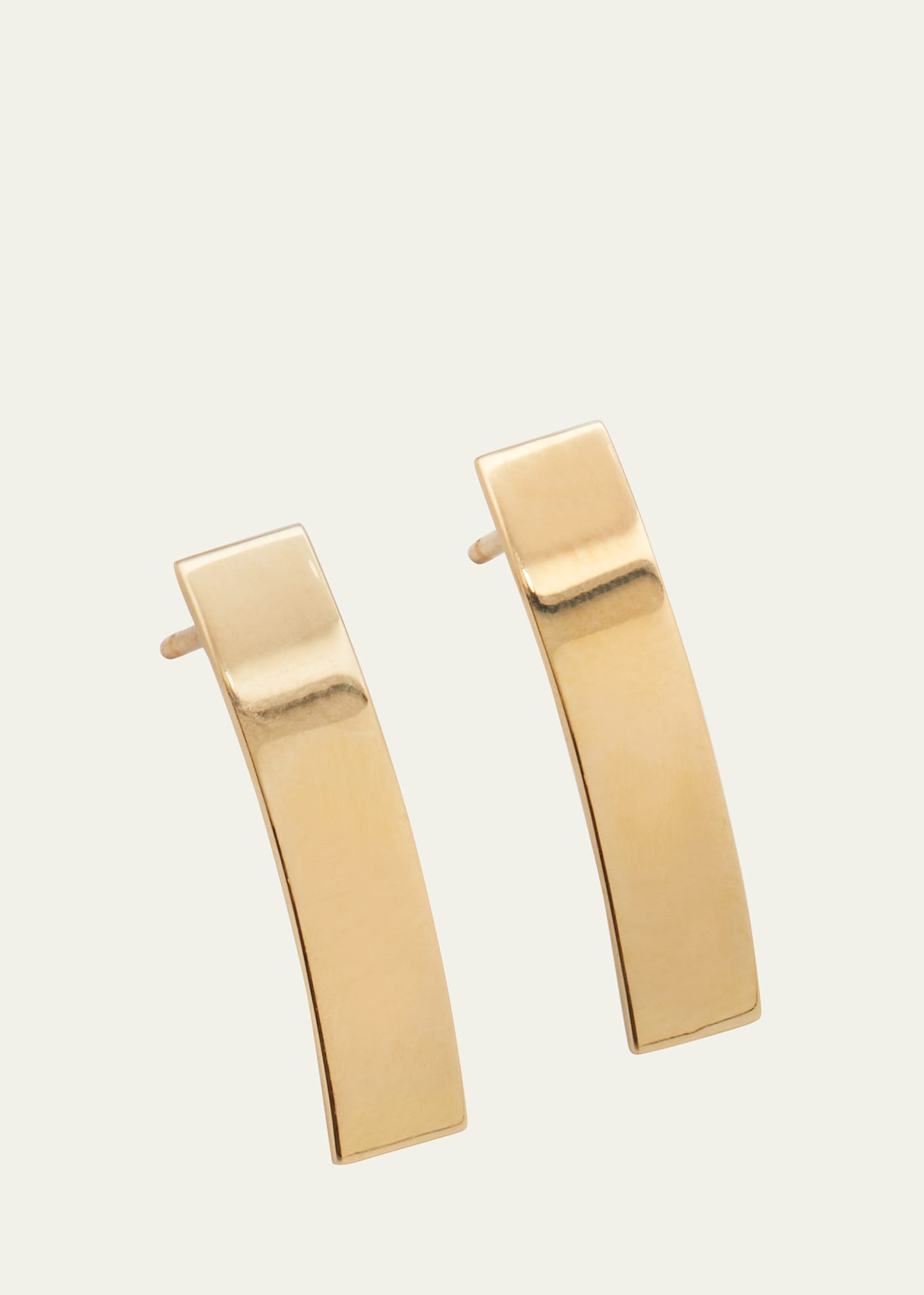 Lana 14k Gold Tag Curved Earrings In Yg