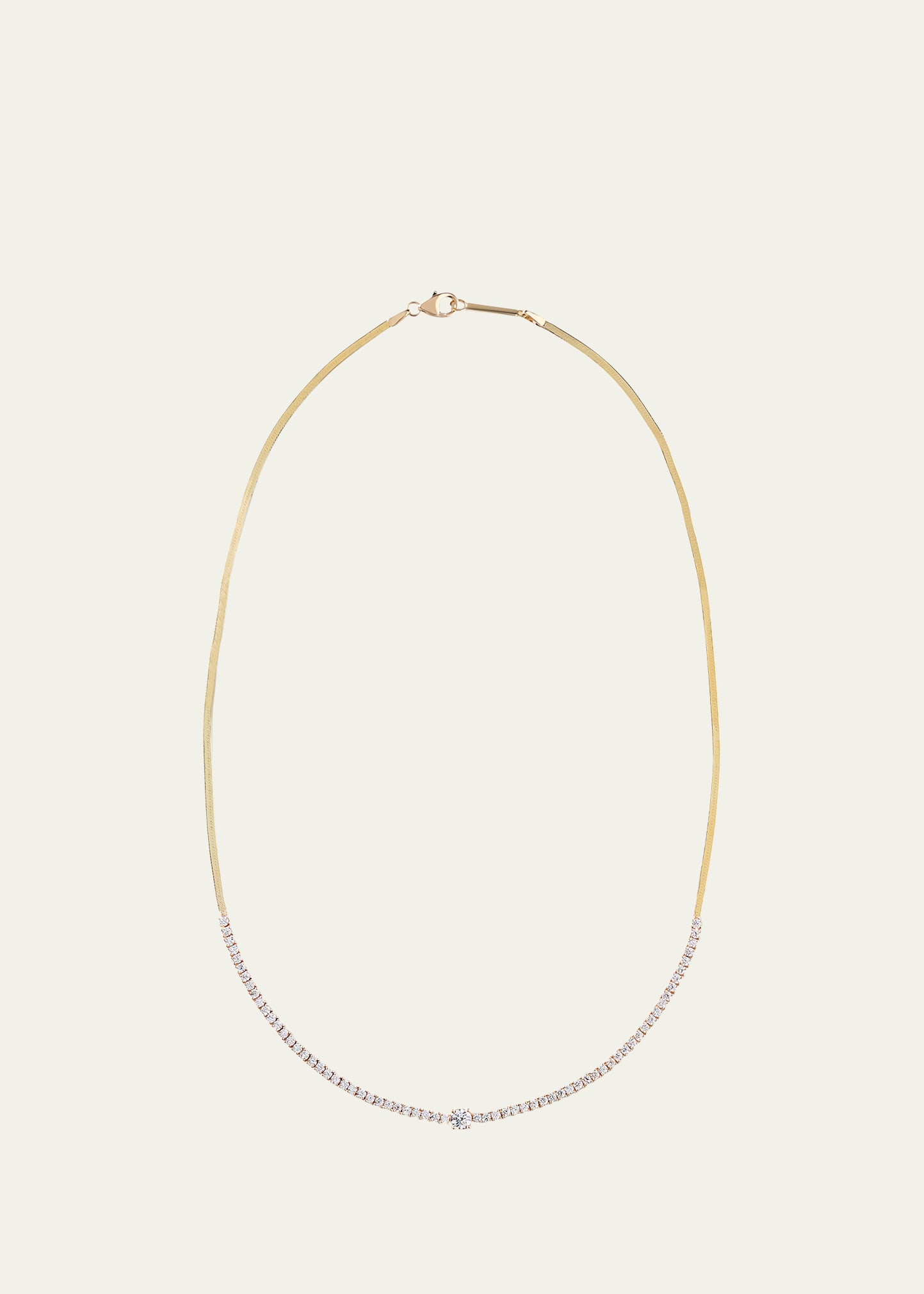 Flawless Herringbone Diamond Tennis Necklace
