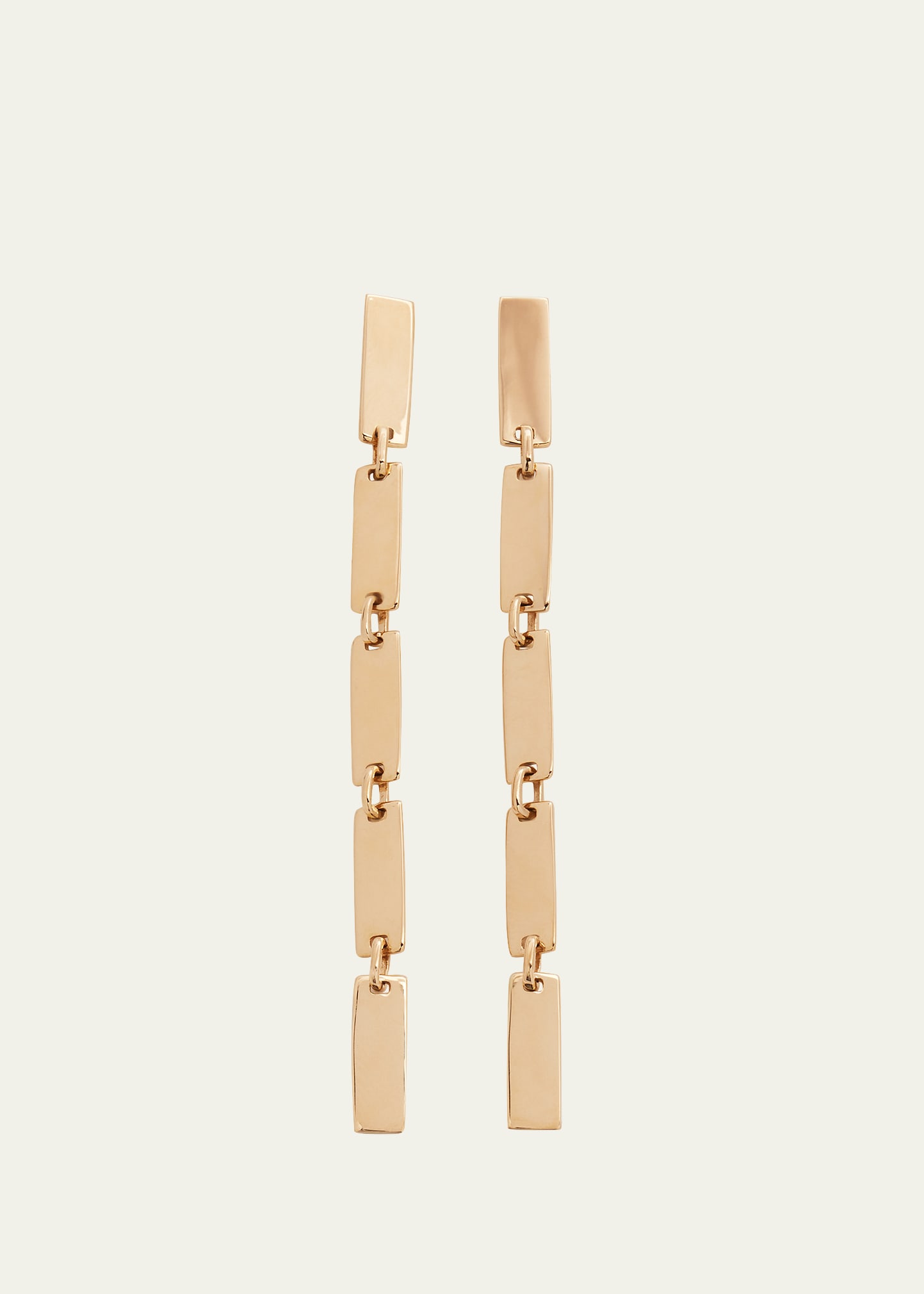 Lana 14k Linear Dangle Tag Link Earrings, 65mm In Yg