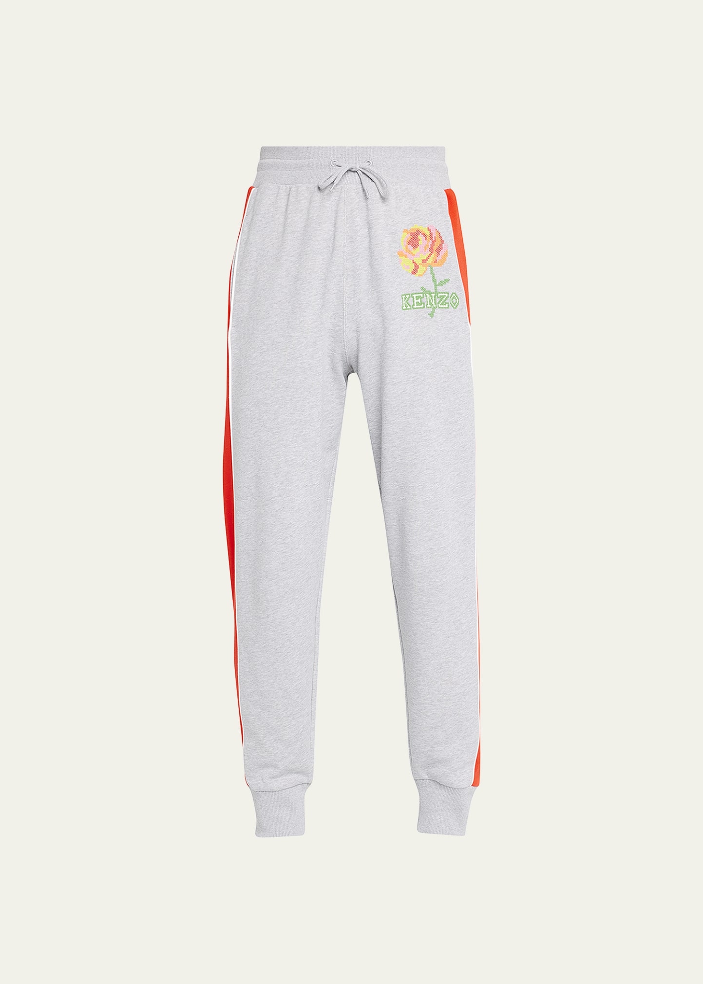 Men's Side-Panel Pixel Flower Sweatpants