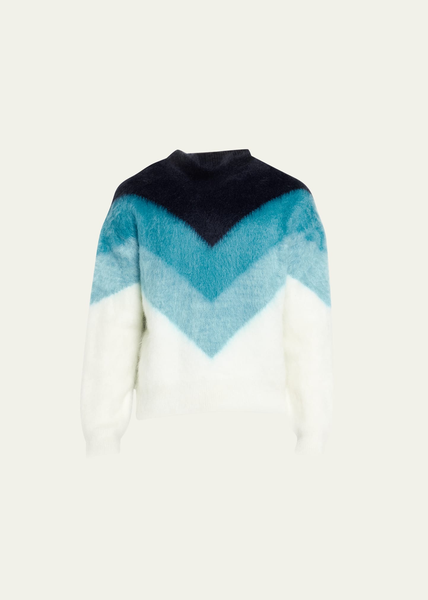 Shop Bottega Veneta Men's Degrade Mohair Turtleneck Sweater In Safran