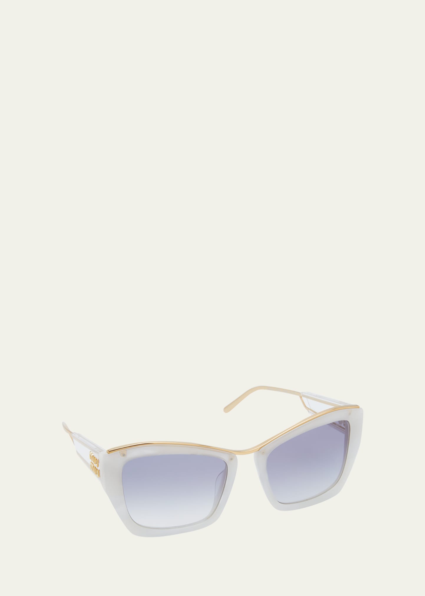 Gradient Logo Acetate & Plastic Cat-Eye Sunglasses
