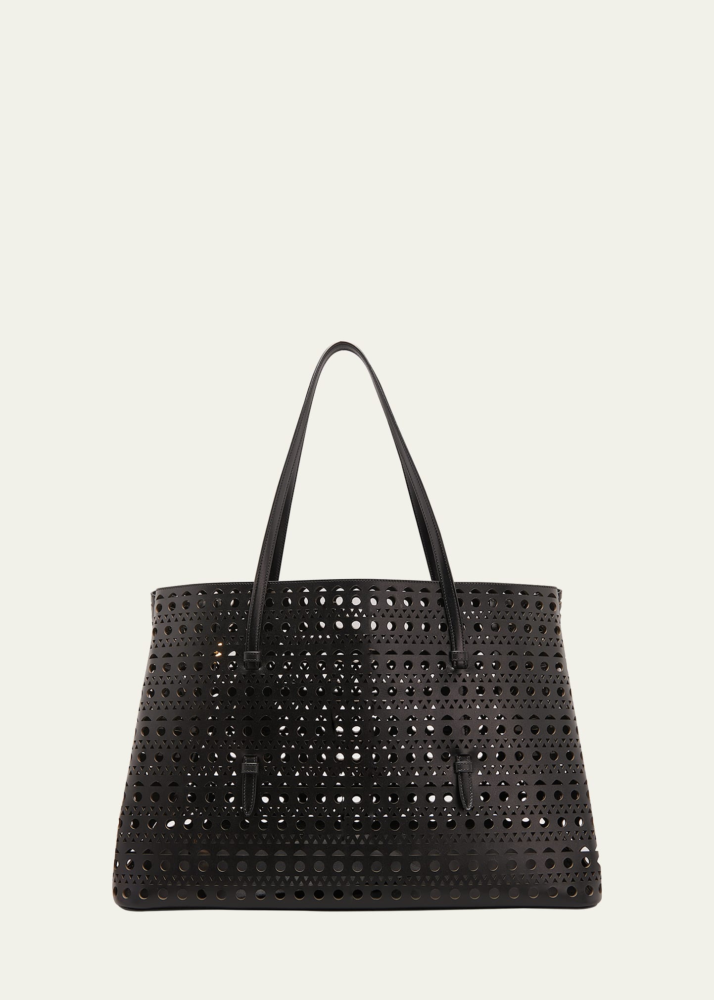 One Piece M Mesh Tote Bag in Black - Alaia