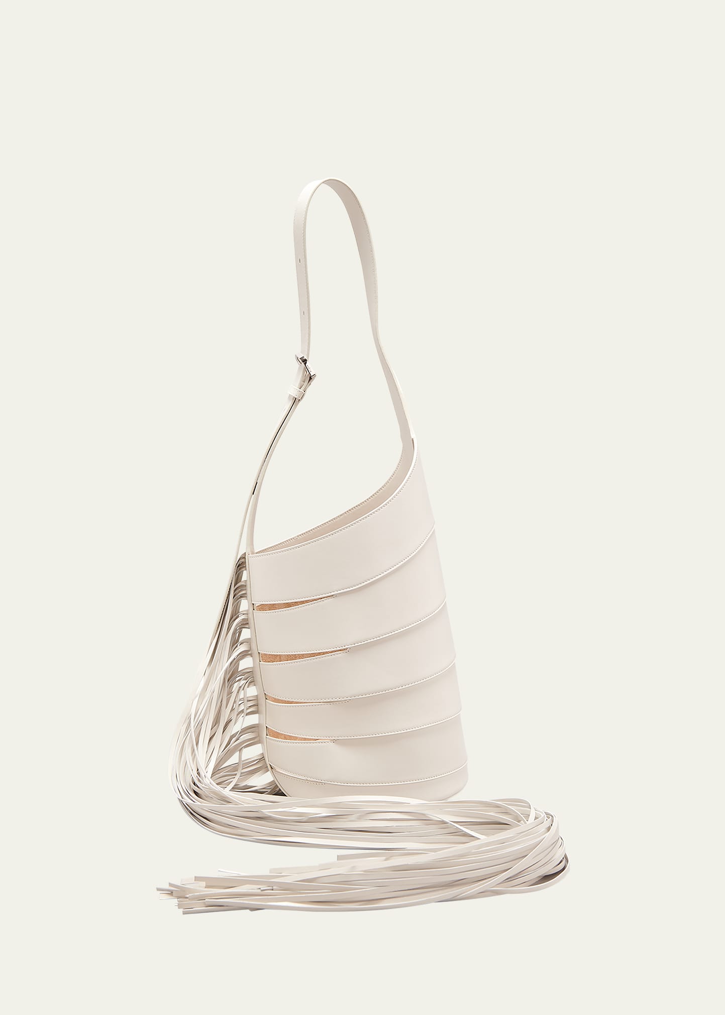 Babel Medium Fringe Cutout Bucket Bag