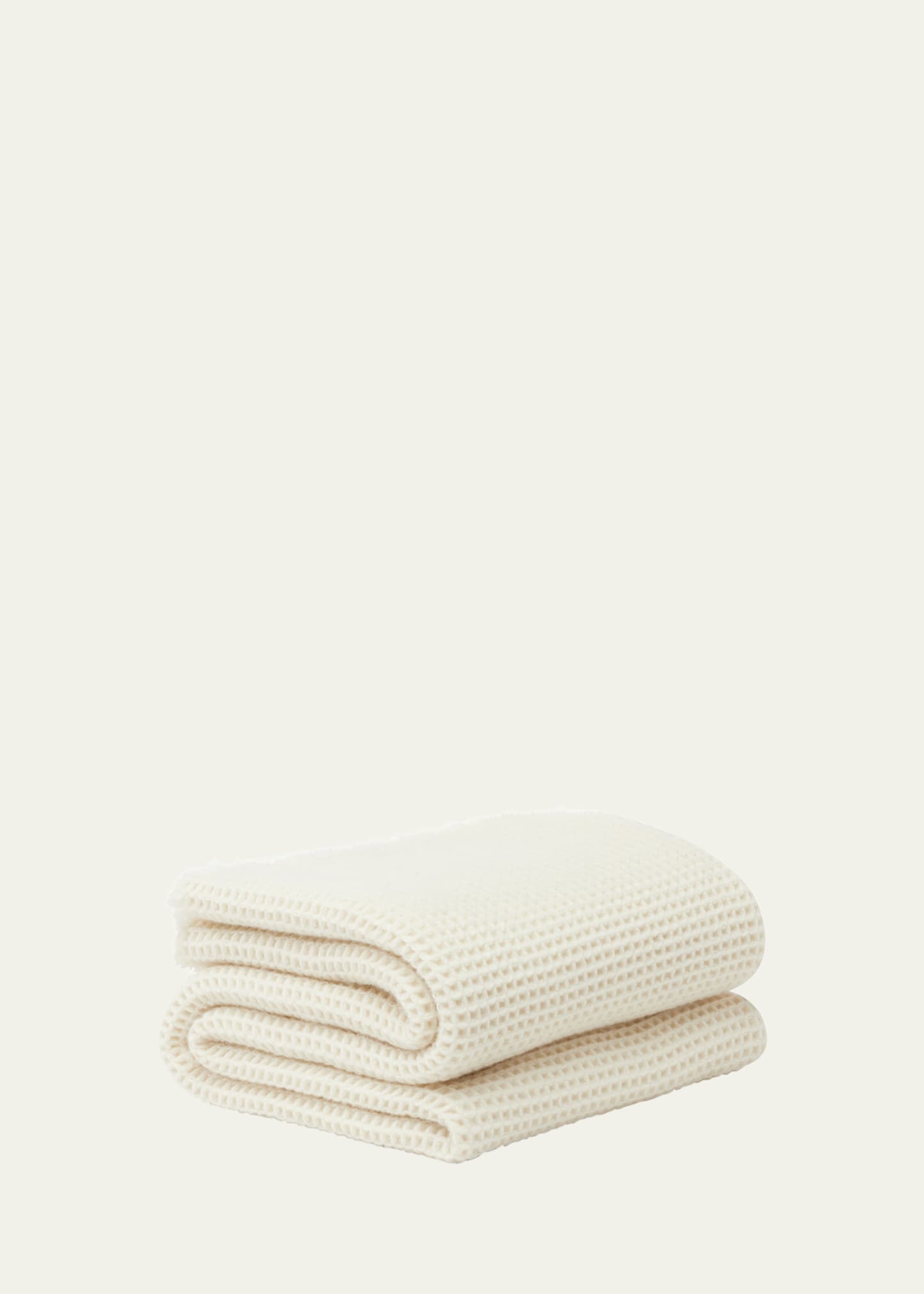 Alonpi Sasha Cashmere Waffle Throw Blanket In Jb223p 6 Cream