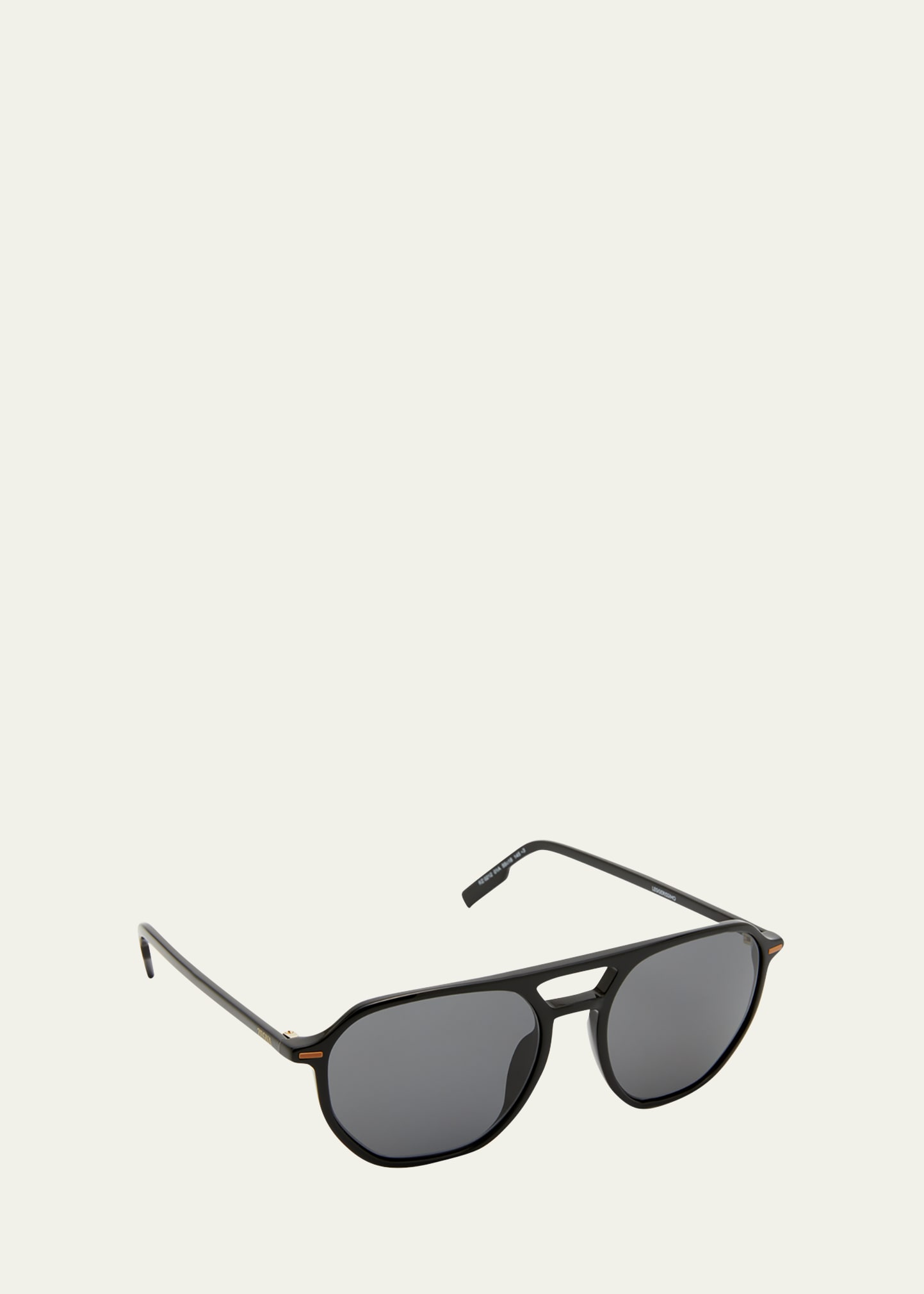 Zegna 55mm Aviator Sunglasses In Grey