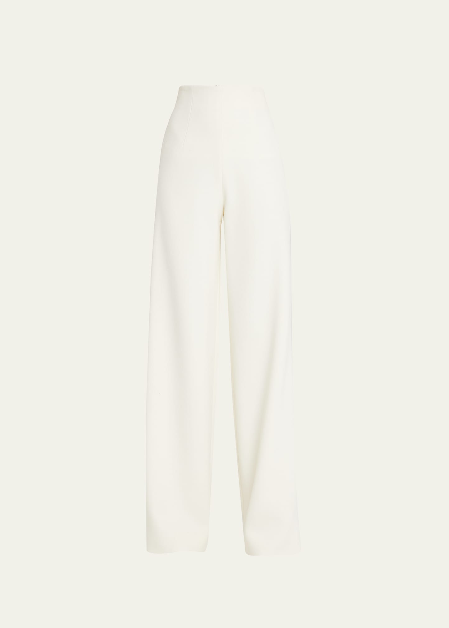Sergio Hudson Satin Side-stripe Straight-leg Crepe Tuxedo Trousers In Vanilla