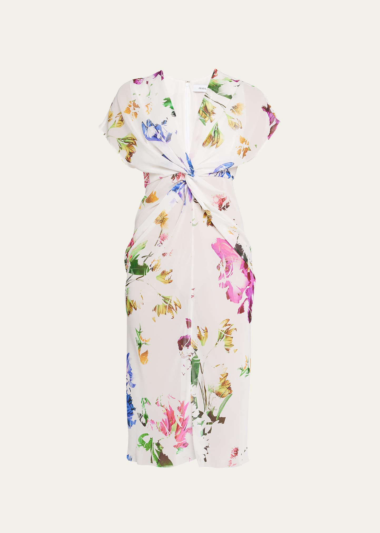 Jackie Floral-Print Twist-Front Dress
