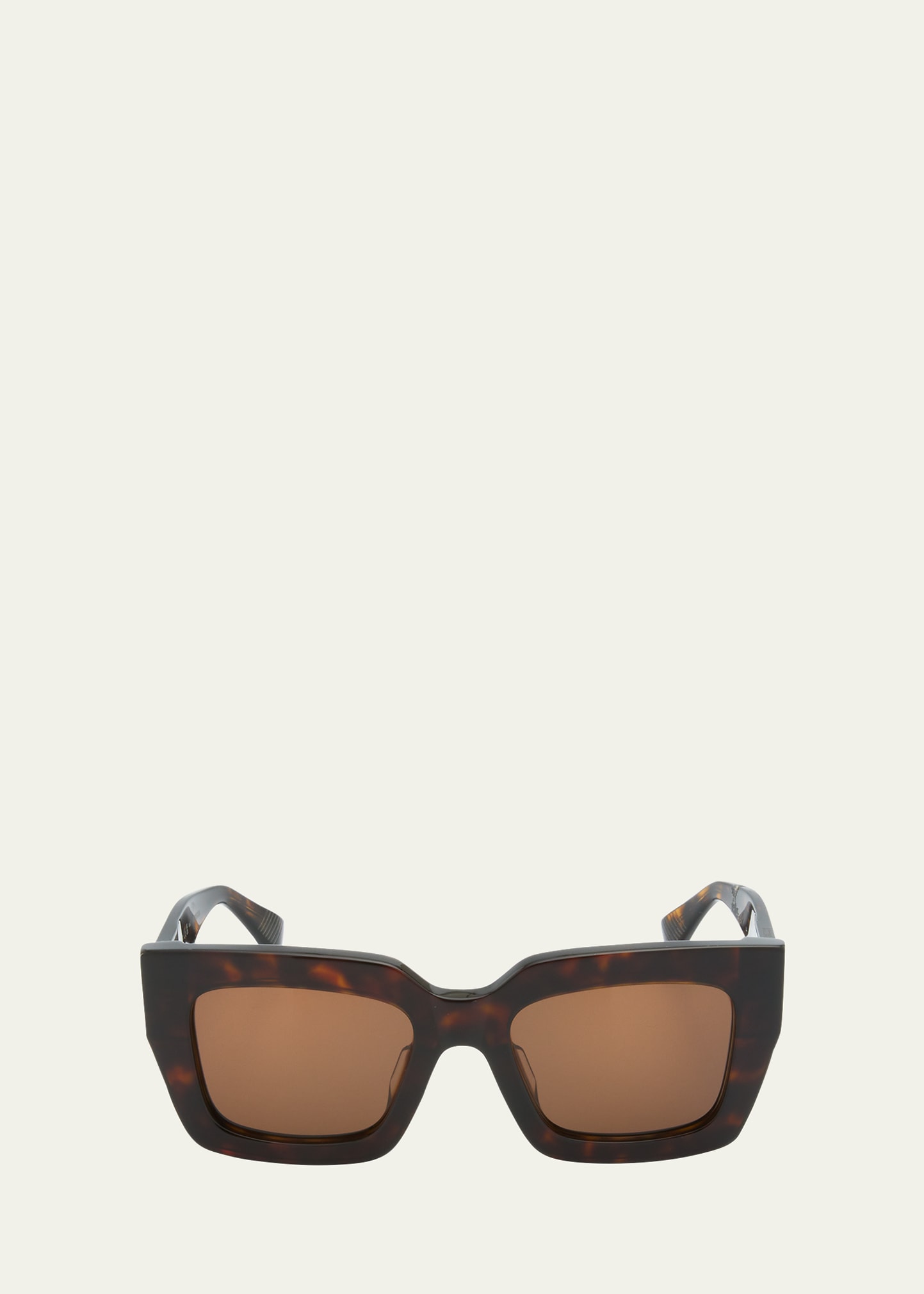 Shop Bottega Veneta Raised Logo Acetate Cat-eye Sunglasses In 002 Shiny Dark Ha