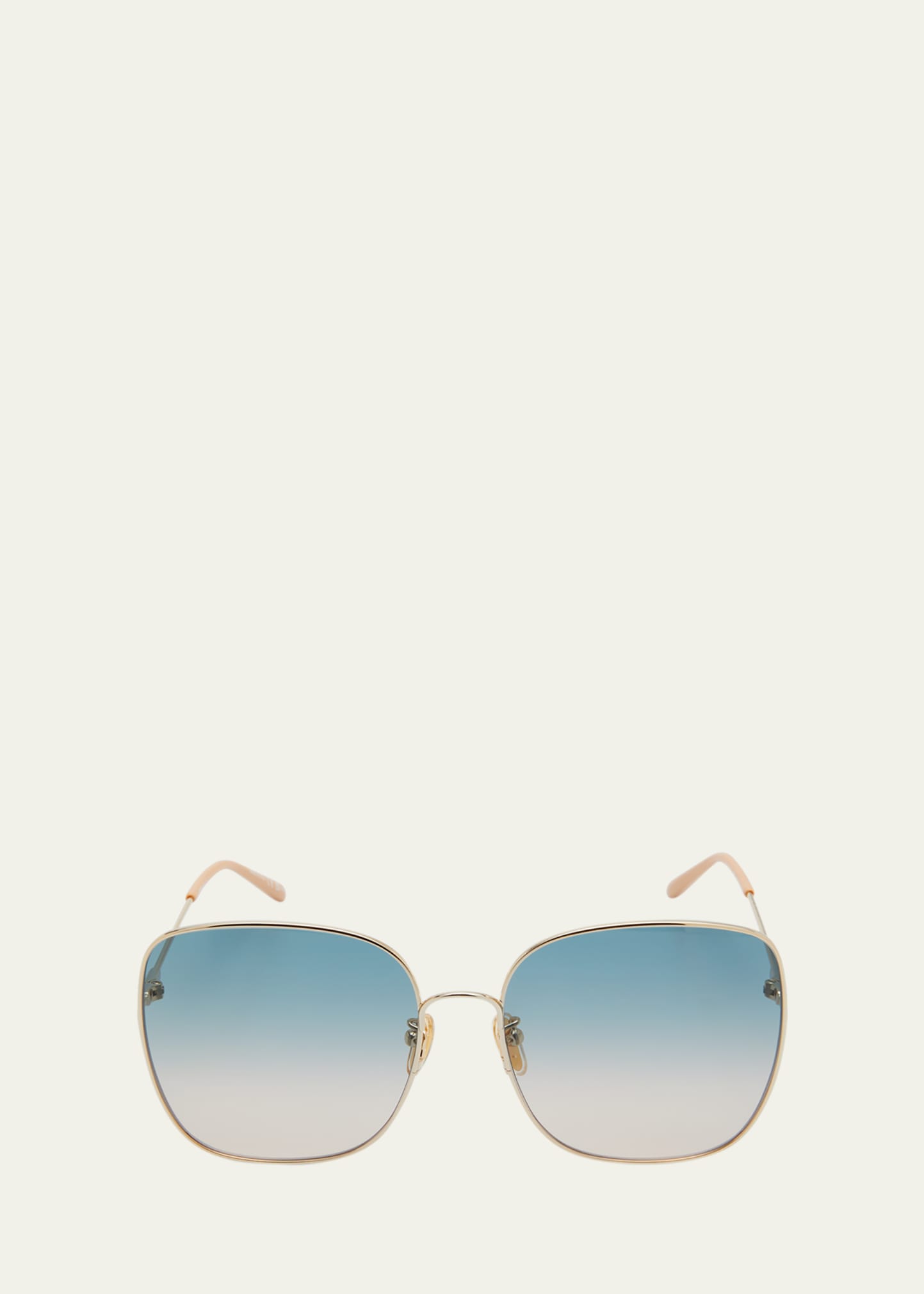 Gradient Square Metal Sunglasses