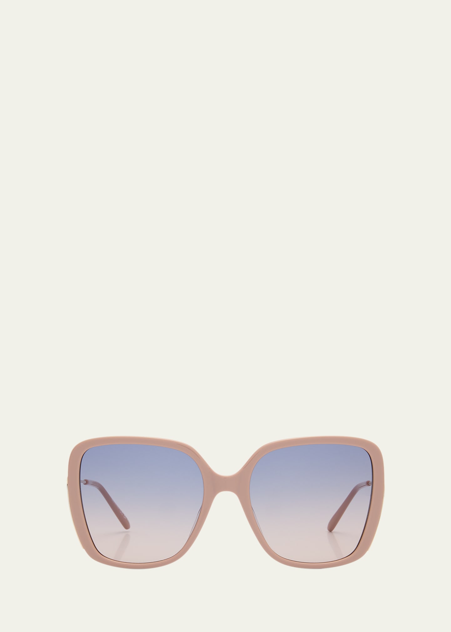 Chloé Square Acetate And Metal Sunglasses In Pink