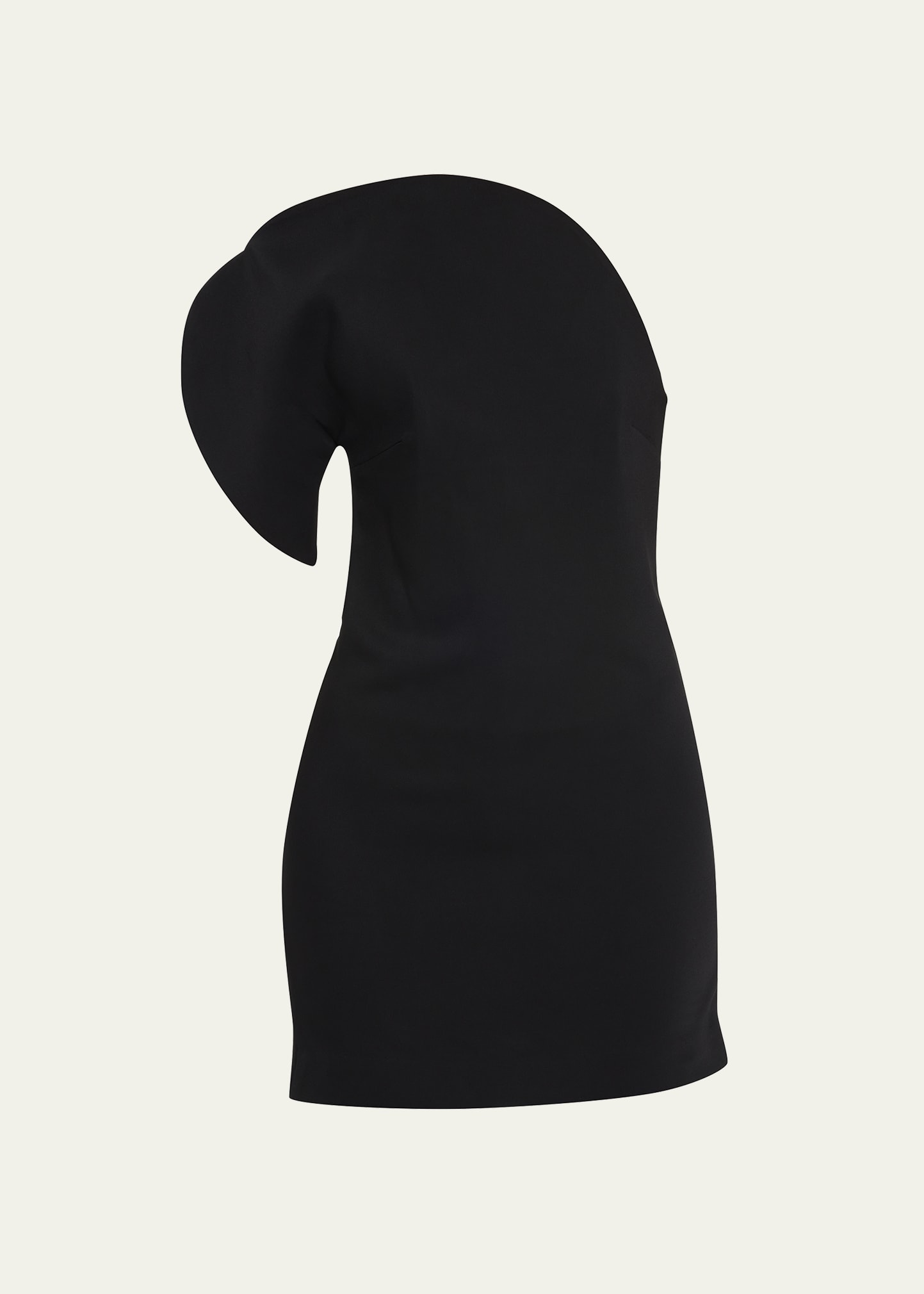 Asymmetric Off-Shoulder Cady Mini Dress