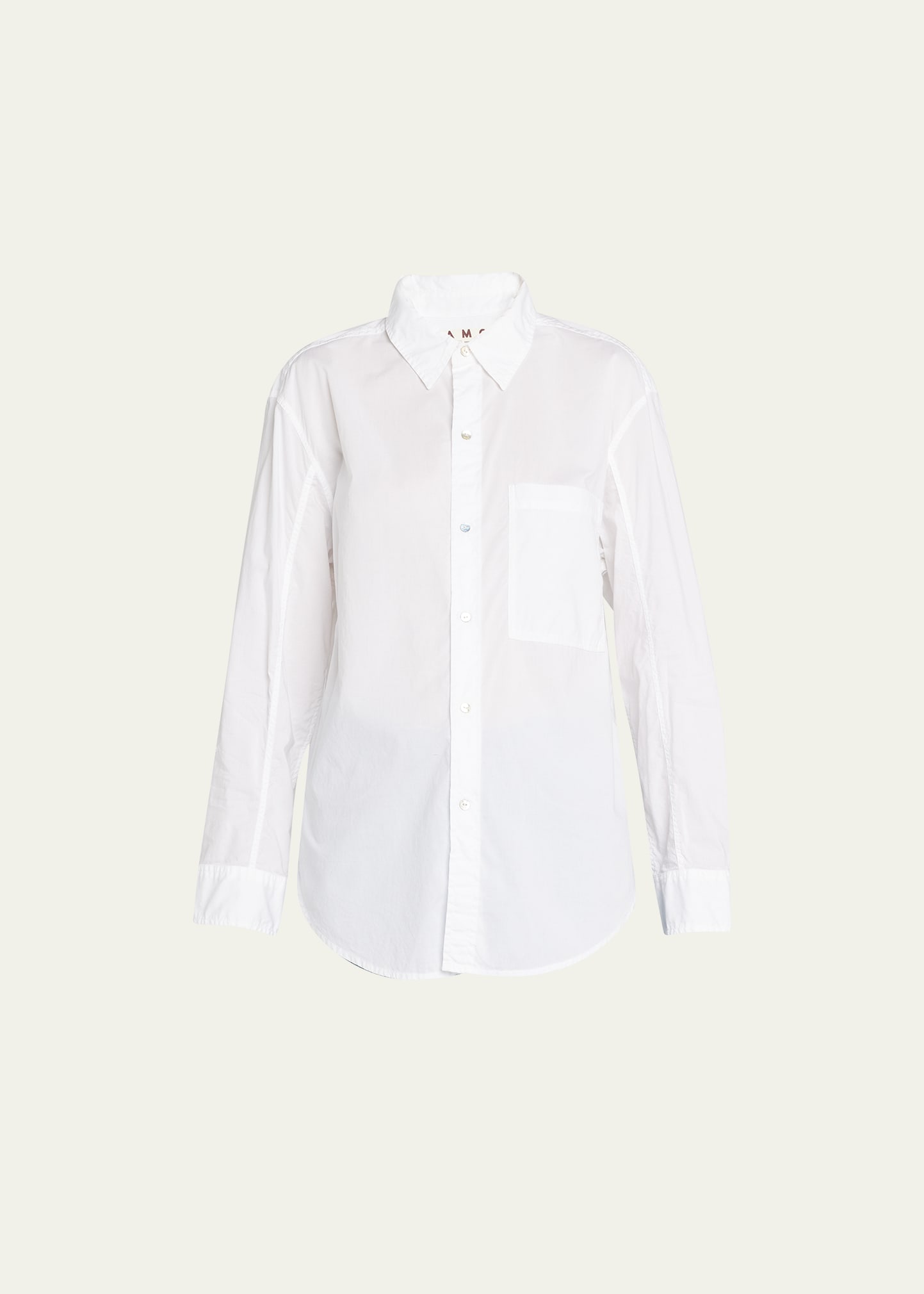 Amo Denim Ruth Oversized Button-front Shirt In White