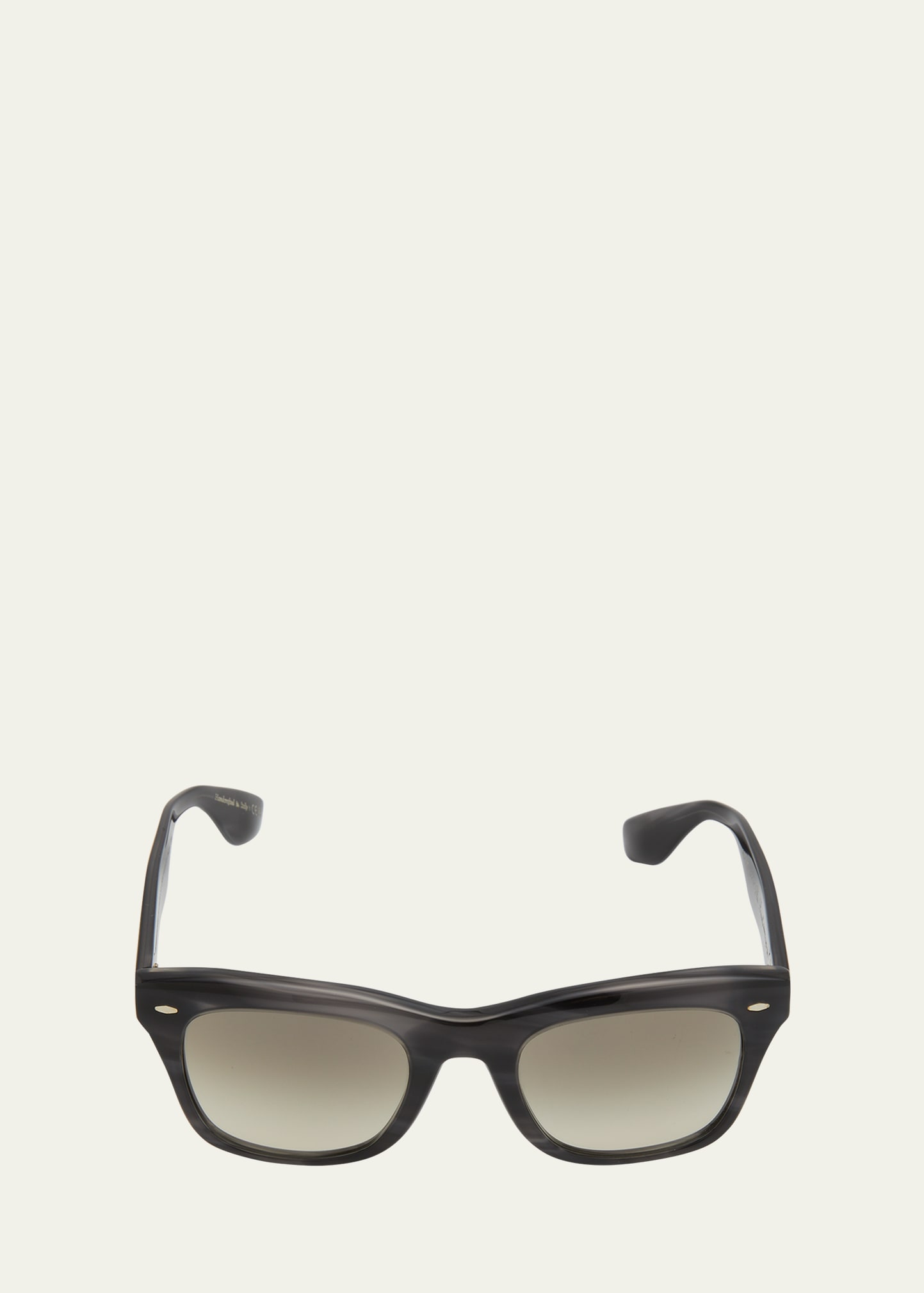 Brunello Cucinelli Square Acetate Sunglasses In Dark Grey