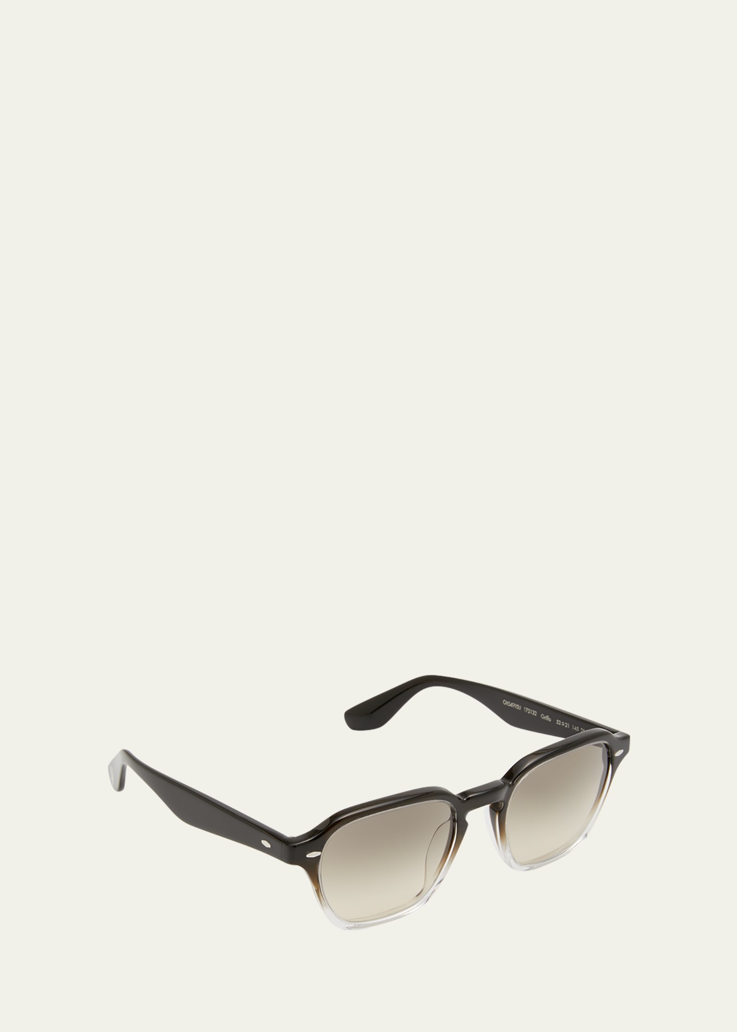 Brunello Cucinelli Ombre Round Acetate Sunglasses In Brown