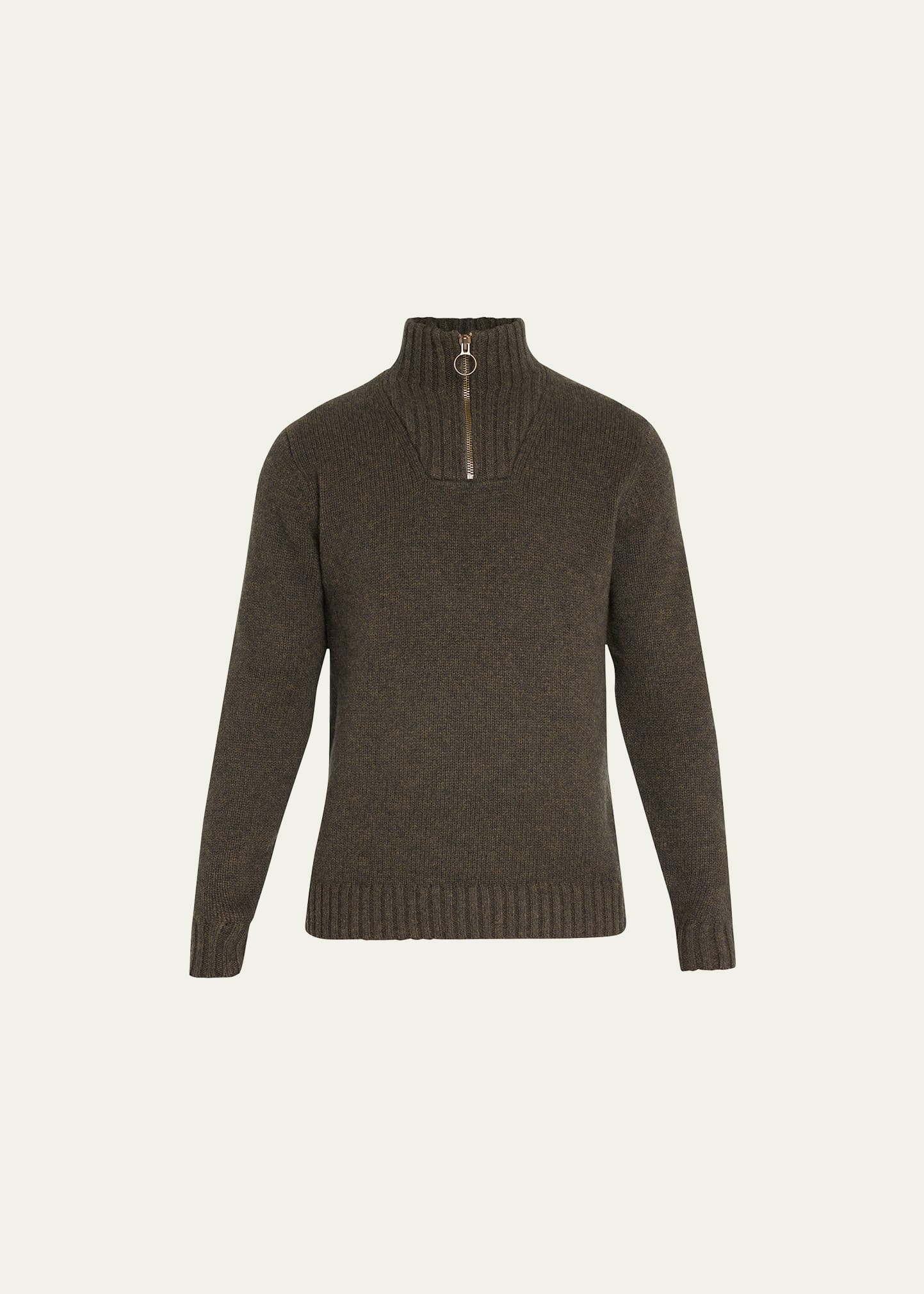 Men's Quarter-Zip Wool Tanker Sweater