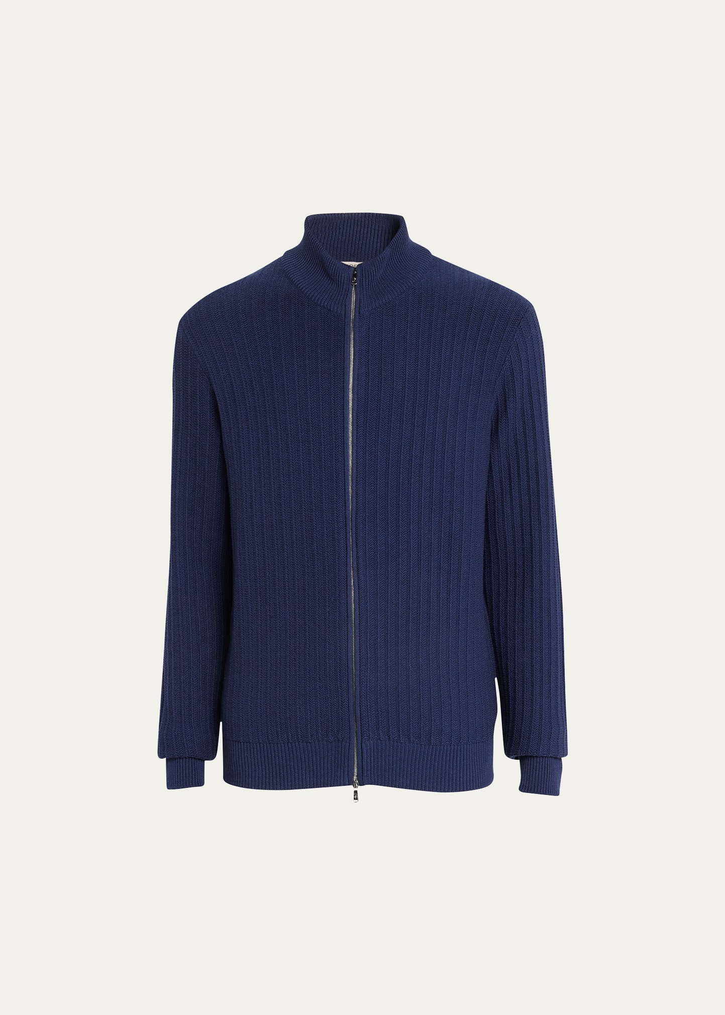 Fioroni Men's Cotton-Cashmere Full-Zip Knit Sweater