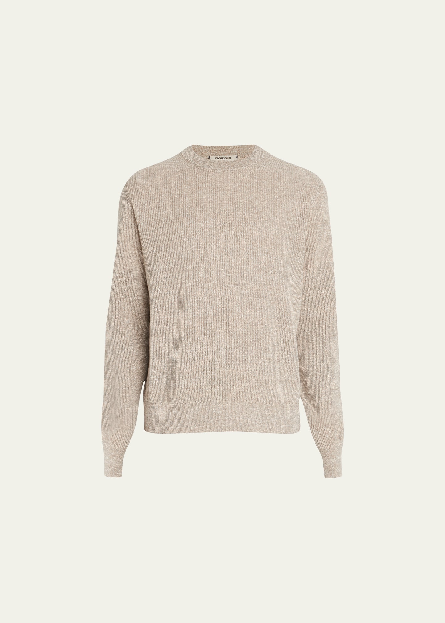 Fioroni Men's Cashmere-Linen Crewneck Sweater