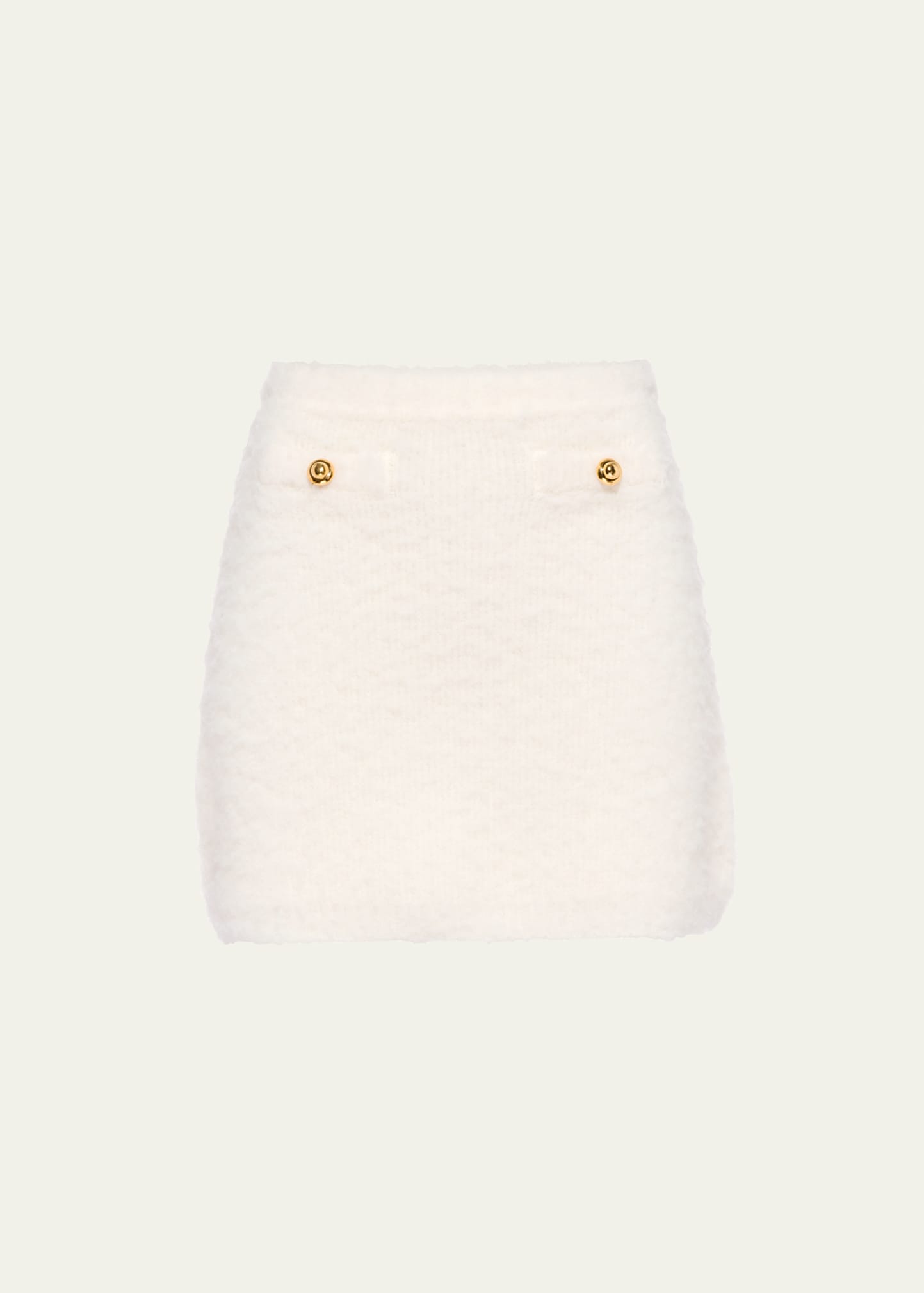 Miu Miu Knit Mini Skirt In F0002 Nero | ModeSens