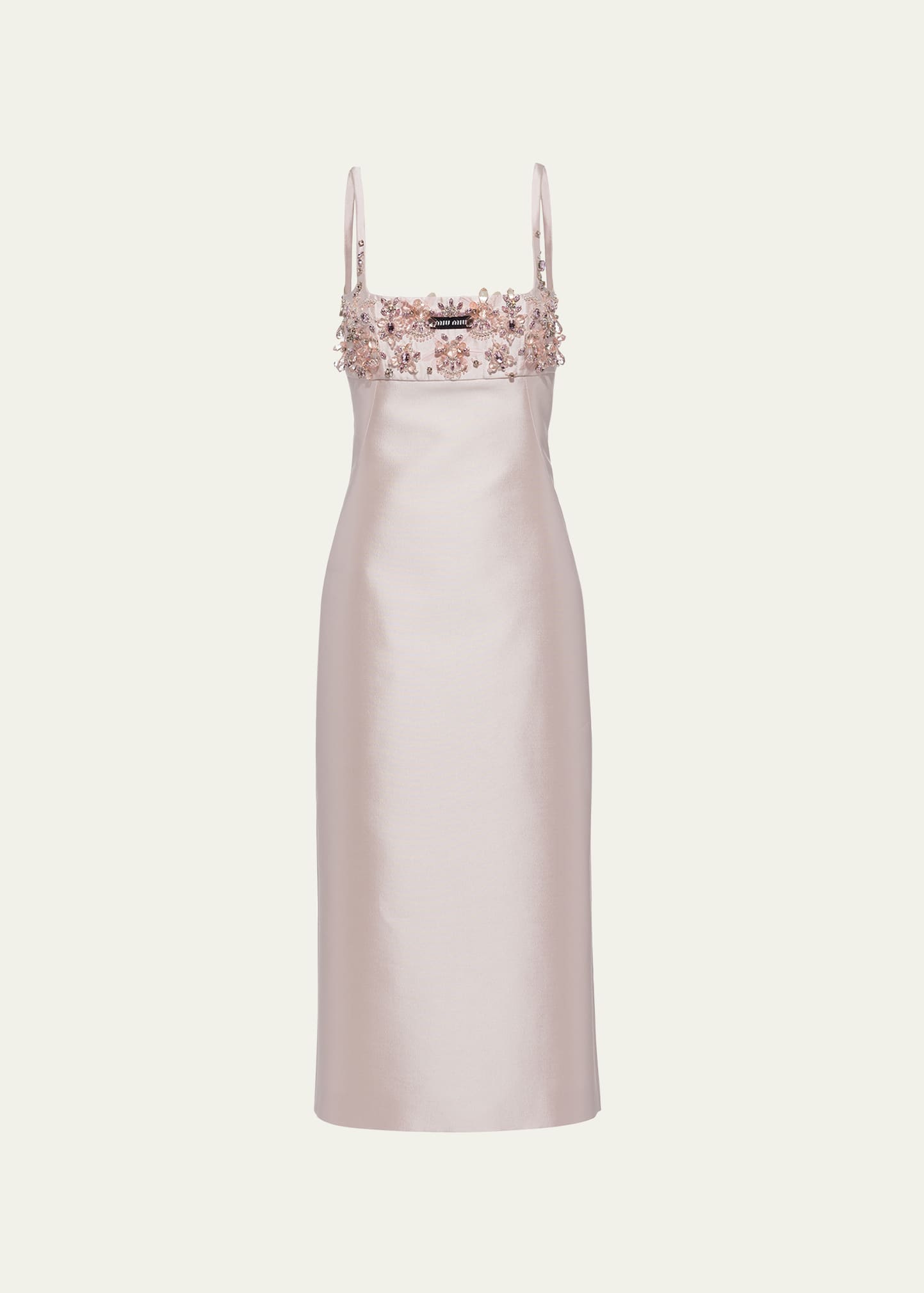 Miu Miu crystal-embellished Bow Mini Dress - Farfetch