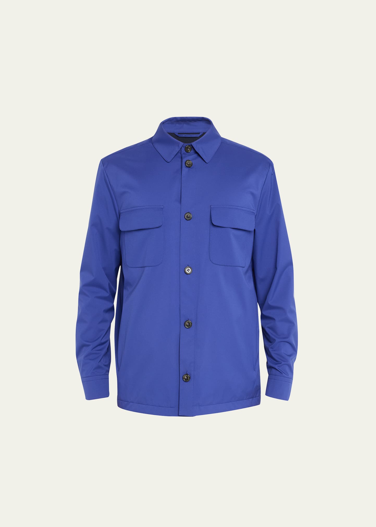 Loro Piana Men's Windwish Wind-resistant Overshirt In W0rm Aouli