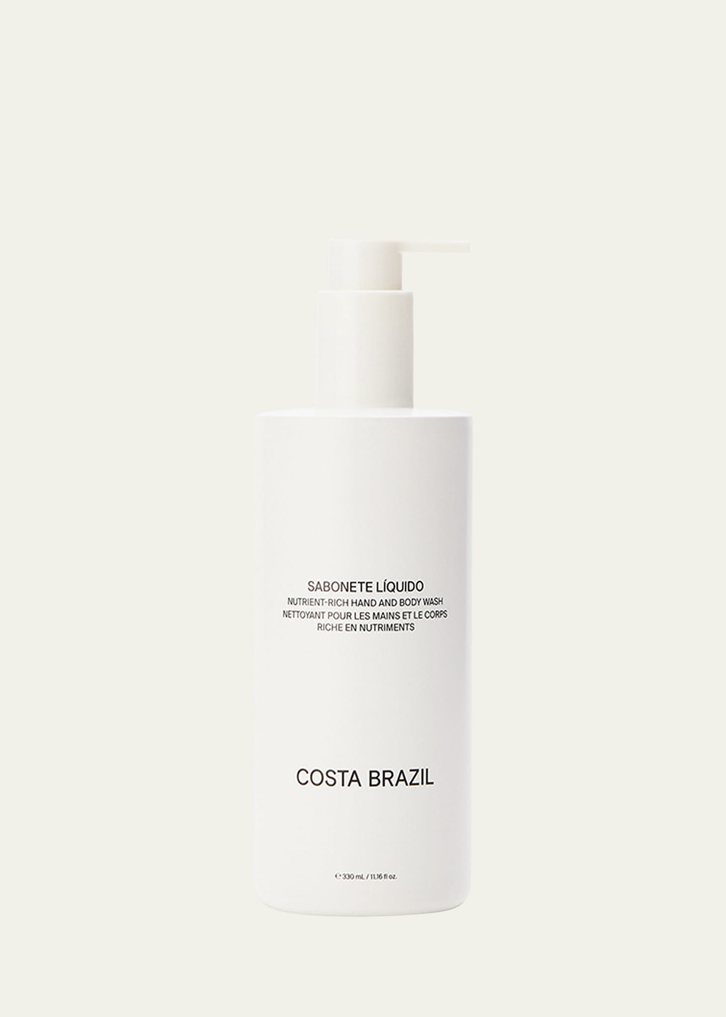 Costa Brazil Sabonete Liquido Nutrient Rich Hand And Body Wash, 11 Oz. In White