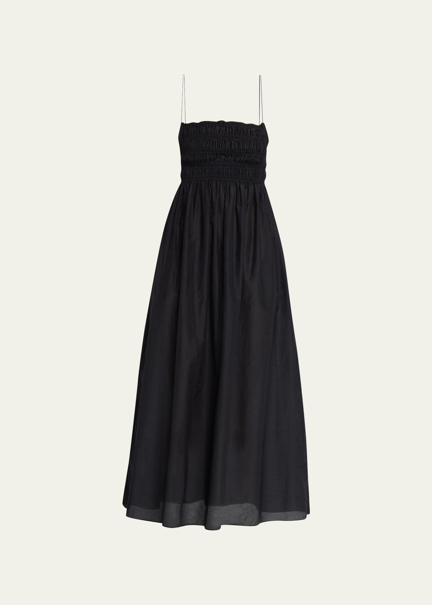 Matteau Gathered One-shoulder Maxi Dress In Black