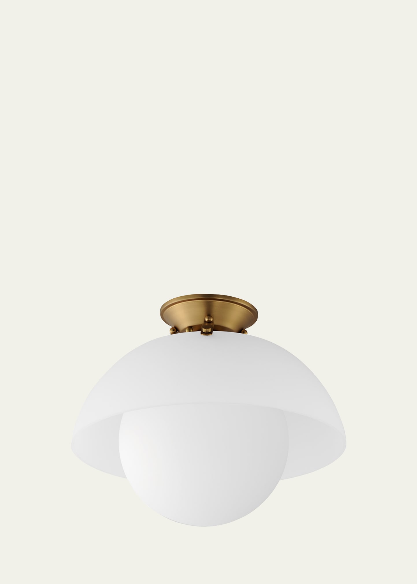 Studio M Mat Sanders Design From  Domain 14" Semi Flush Mount - Frost/brass