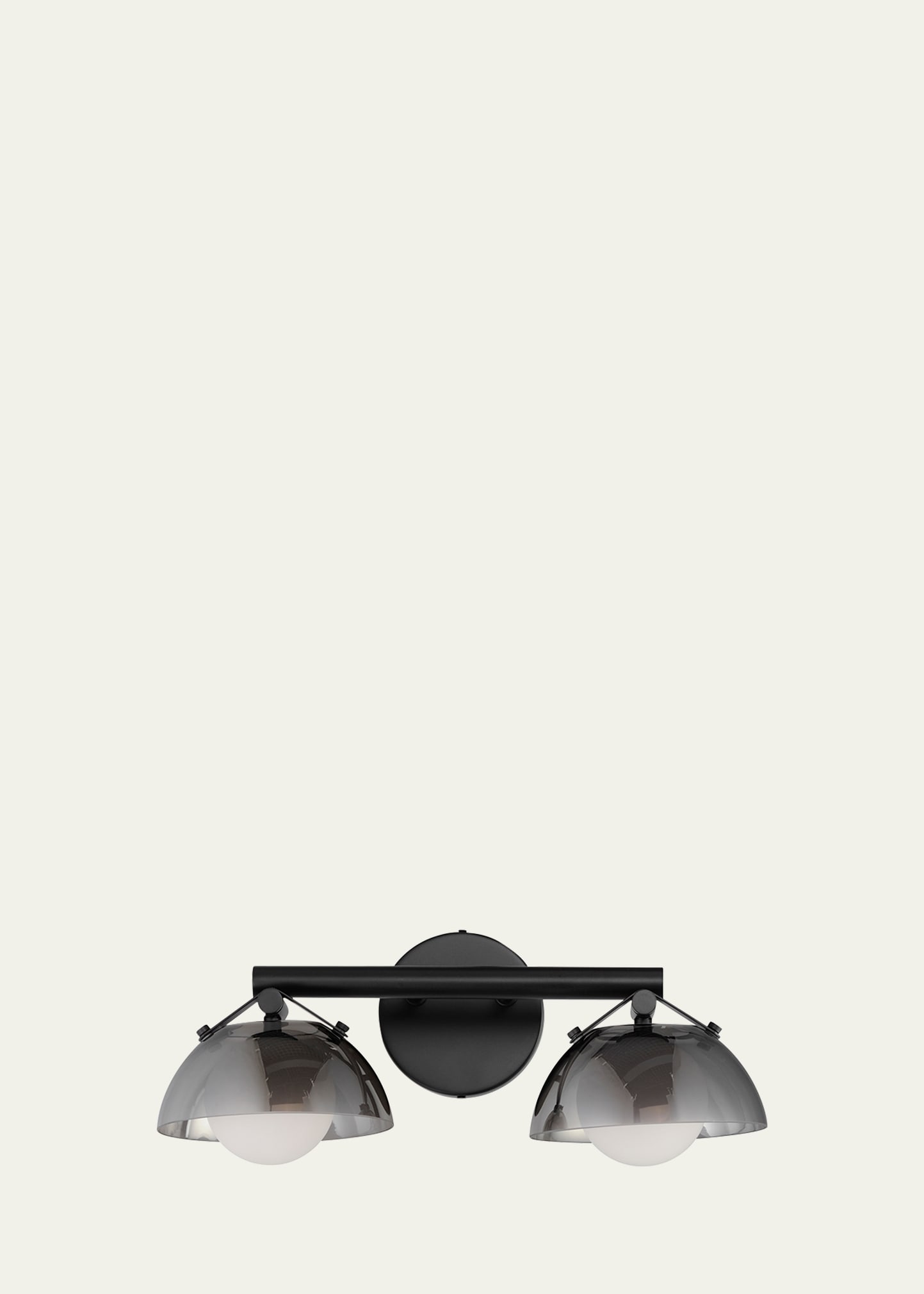Studio M Mat Sanders Design From  Domain 2-light Wall Sconce - Smoke/brass In Black