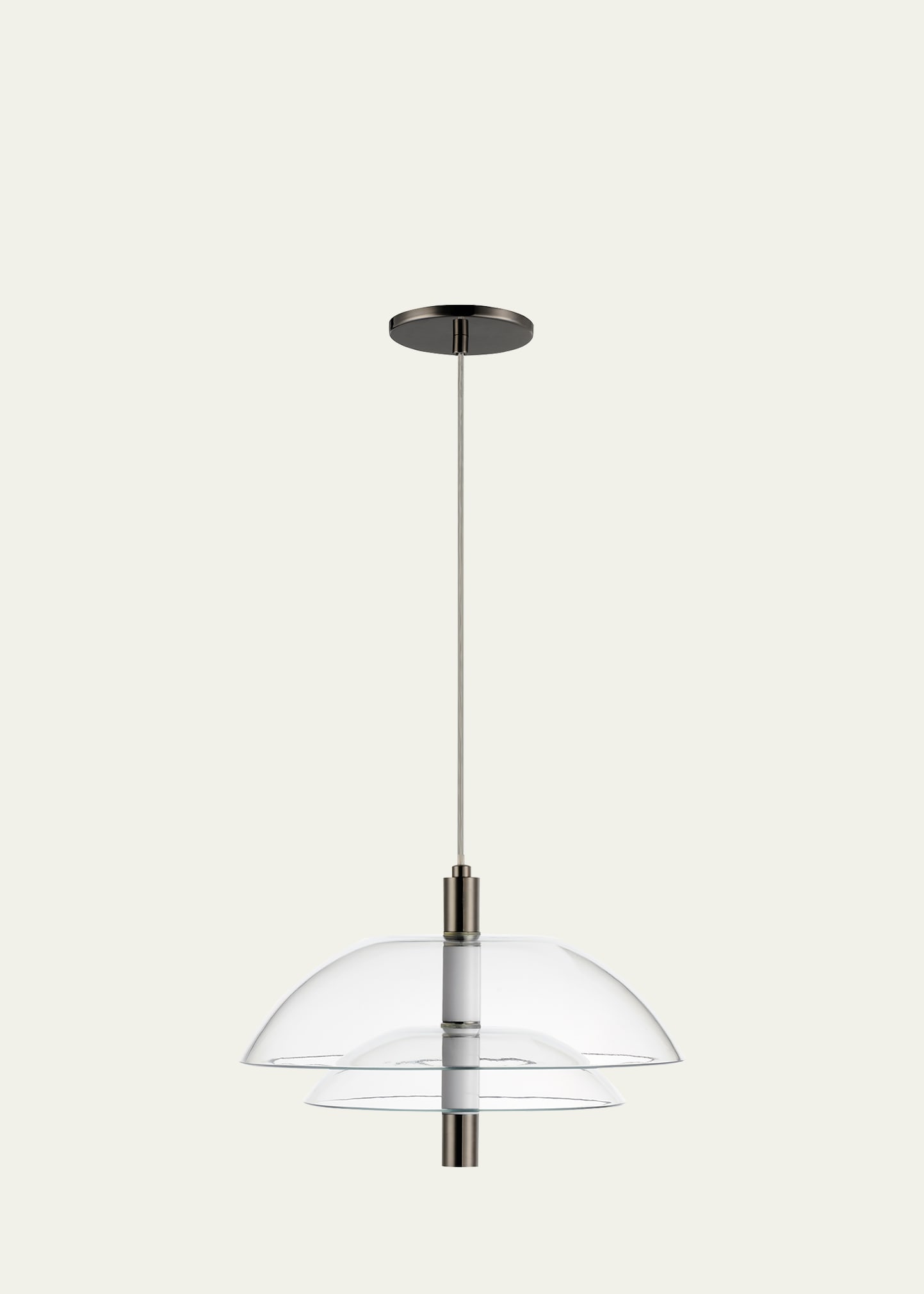 Studio M Nina Magon Design From  Arya Single Pendant - Clear Black Nickel In White