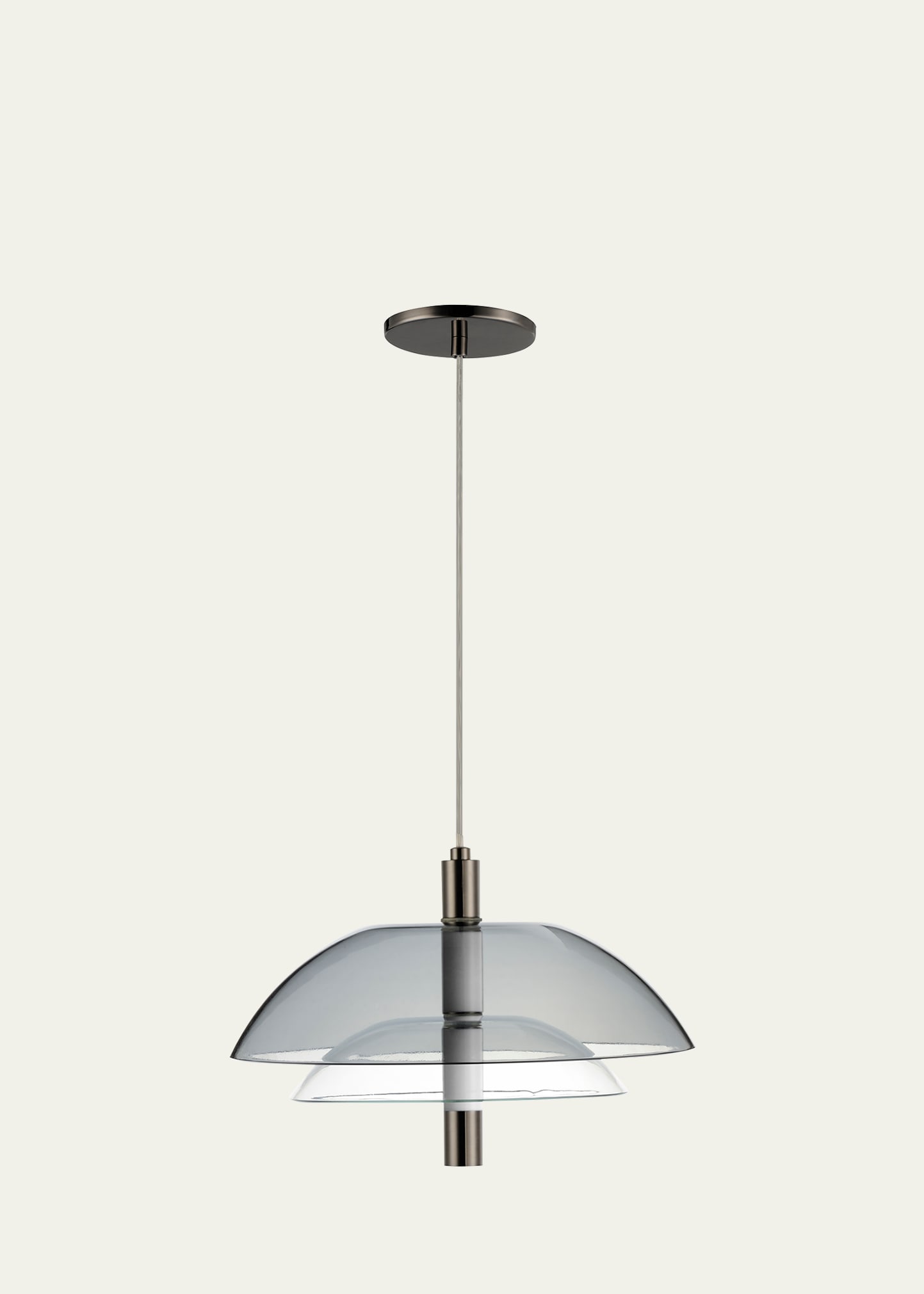 Studio M Nina Magon Design From  Arya Single Pendant - Emerald Green Clear Gold In Black Chrome