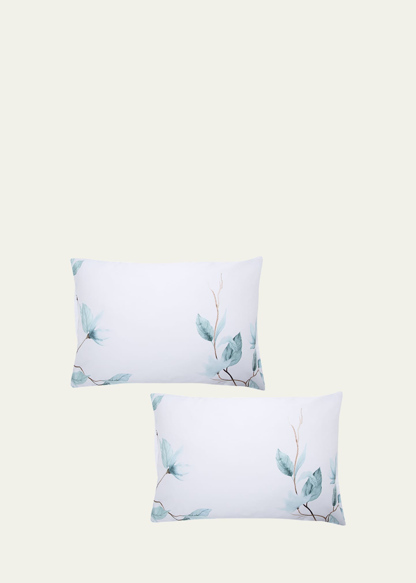 The Lino Japan 500-thread Count Pillowcase Pair, Standard Case In Aqua