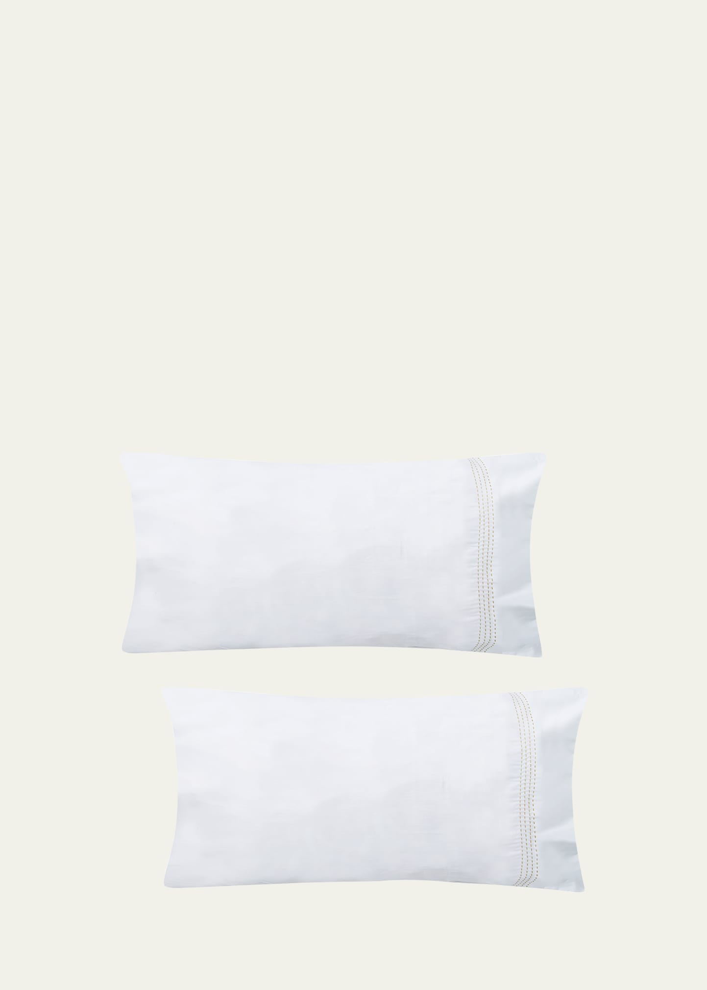 The Lino Essential Embroidered Pillowcase Pair, King Case In Yellow