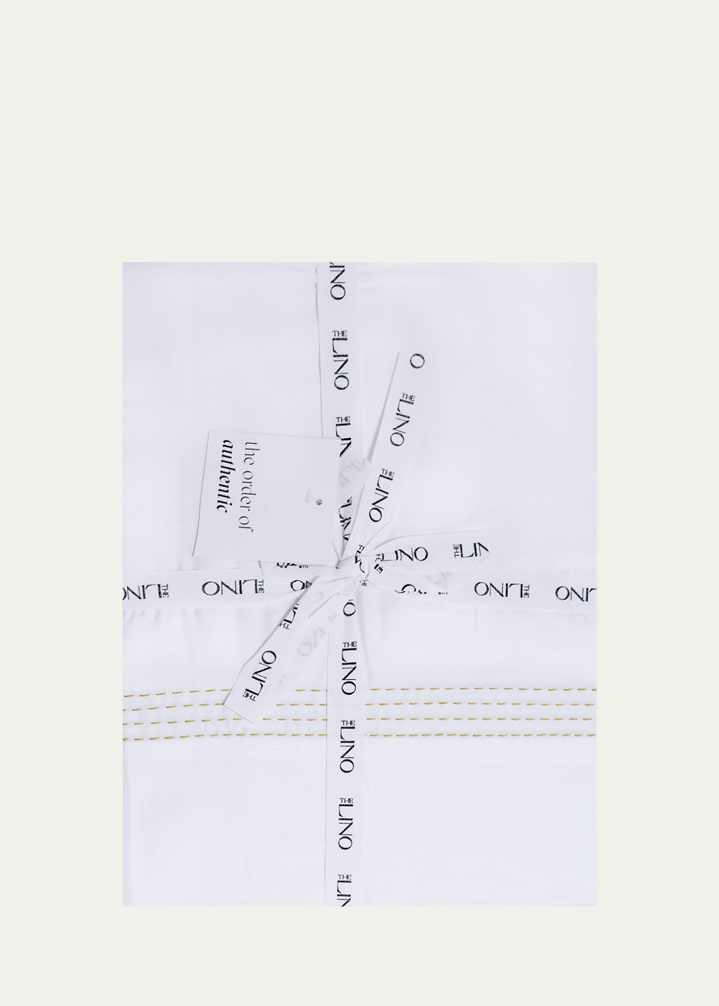 The Lino Essential Embroidered Queen Flat Sheet In Yellow