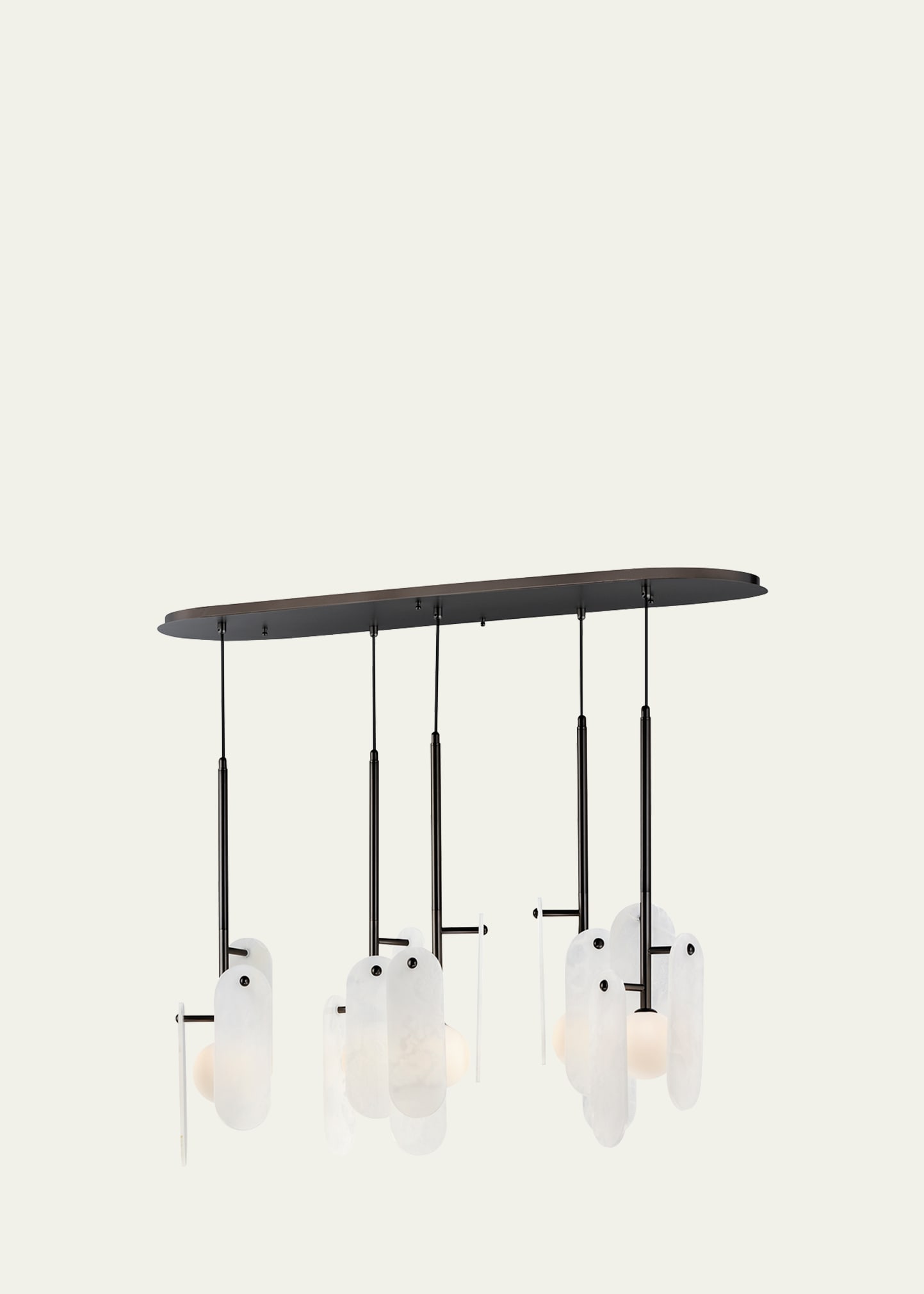 Studio M X Nina Magon Megalith 5-light Rose Jade Onyx Pendant Light