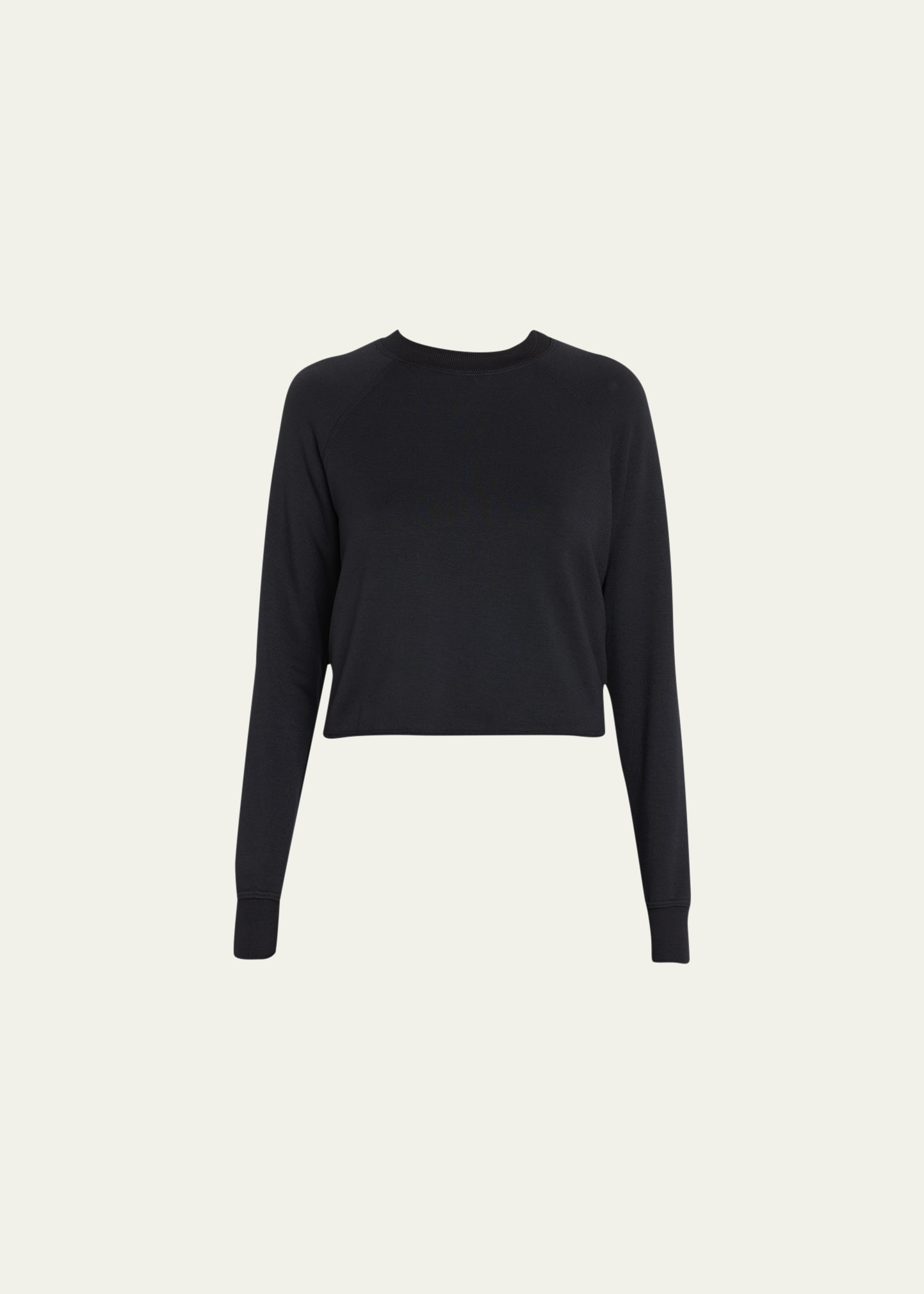 Splits59 Warm Up Cropped Fleece Sweatshirt In Black