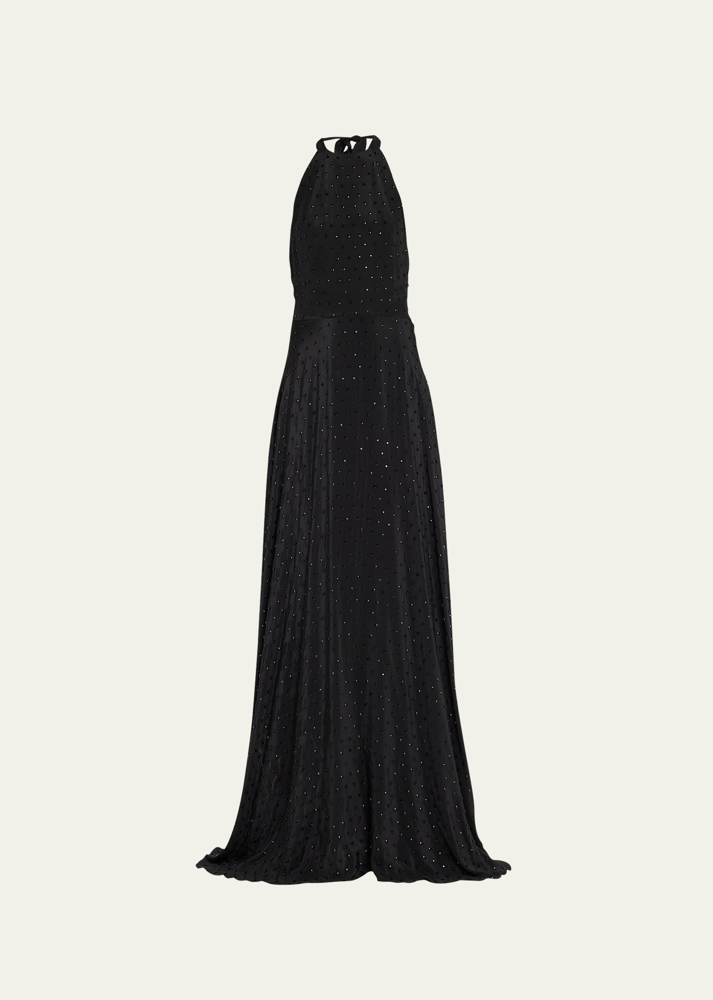 Azeeza Rosa Sleeveless Crystal-Embellished Silk Maxi Dress