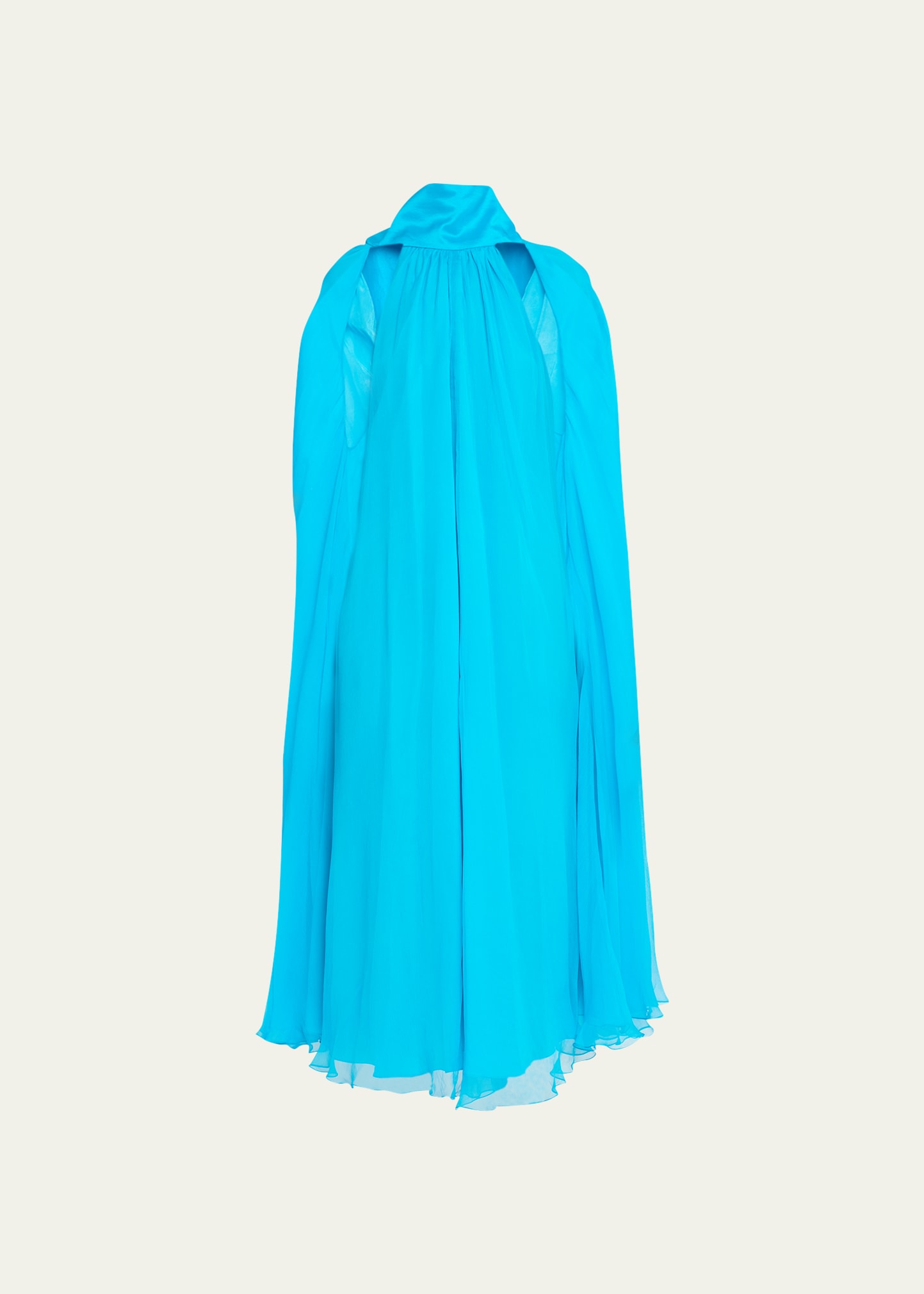 Azeeza Atwood Self-Tie Halter Silk Midi Dress