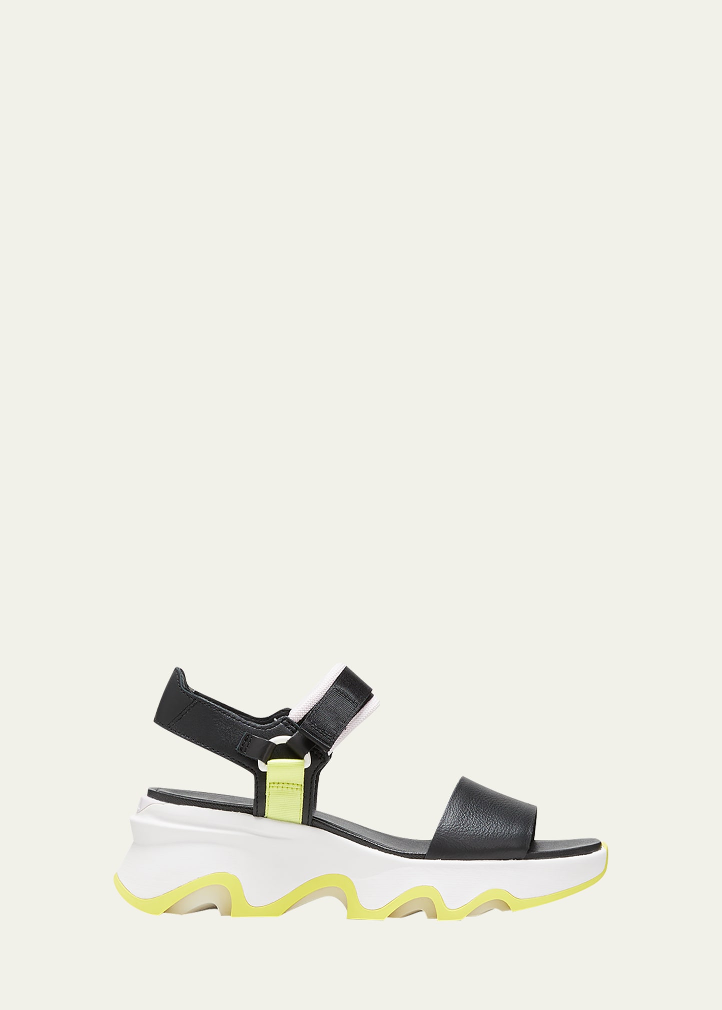 Sorel Kinetic Impact Y Strap Sandals In Black Radiation