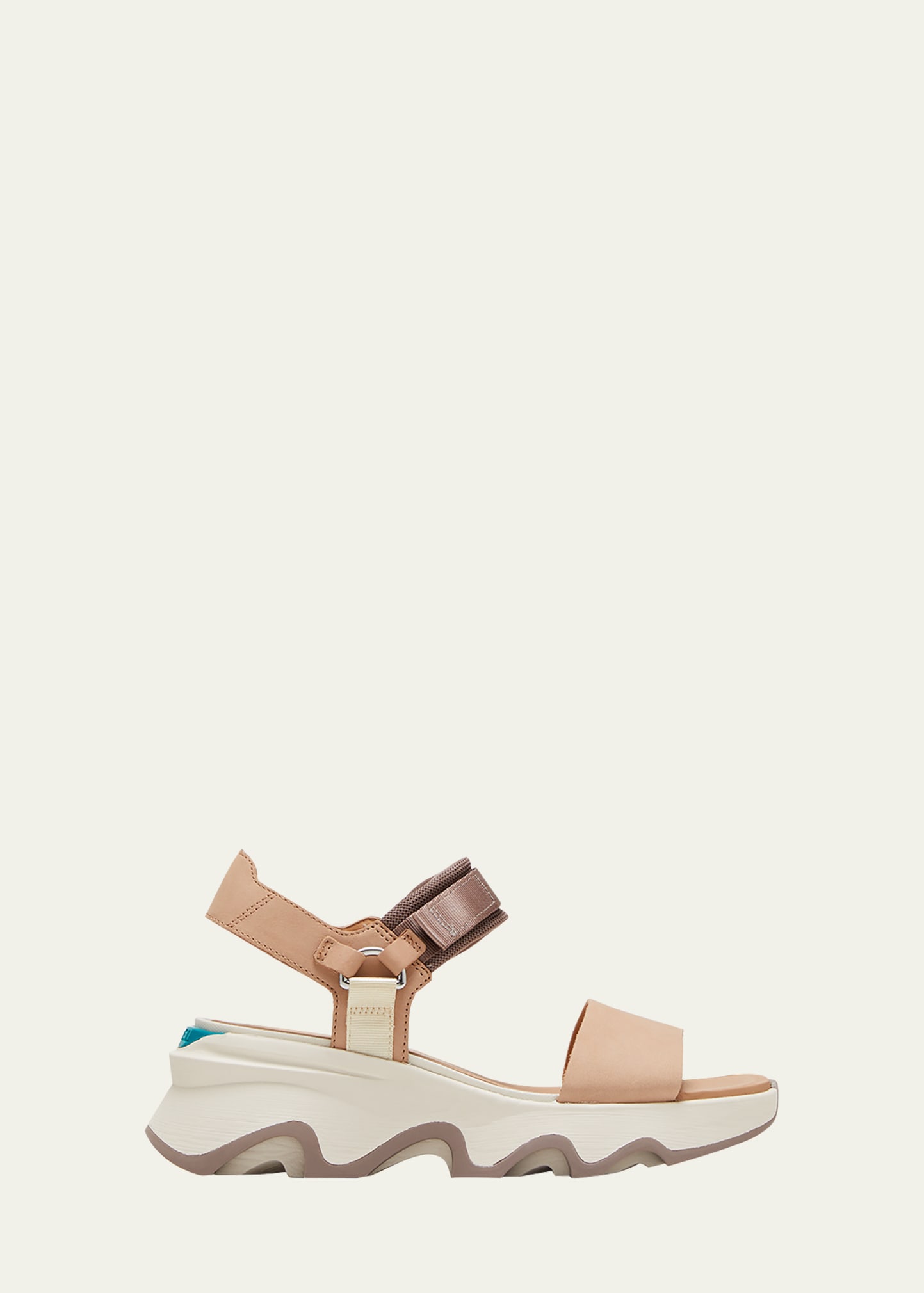 Sorel Kinetic Impact Y Strap Sandals In Honest Beige Chal