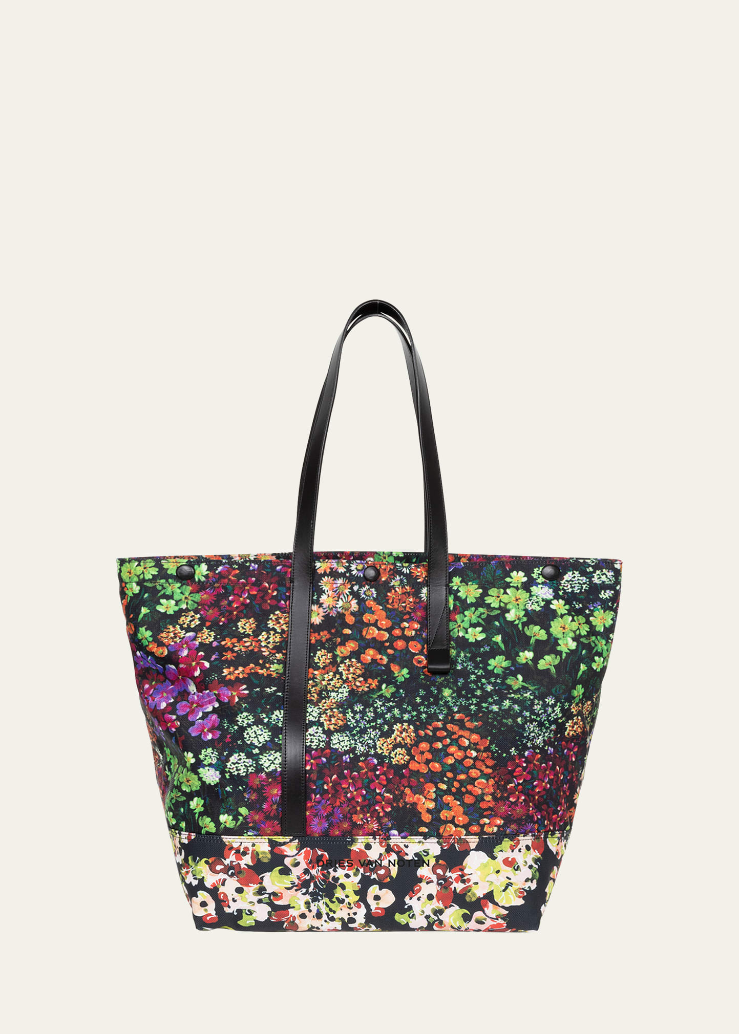 Floral Canvas Shopper Tote Bag