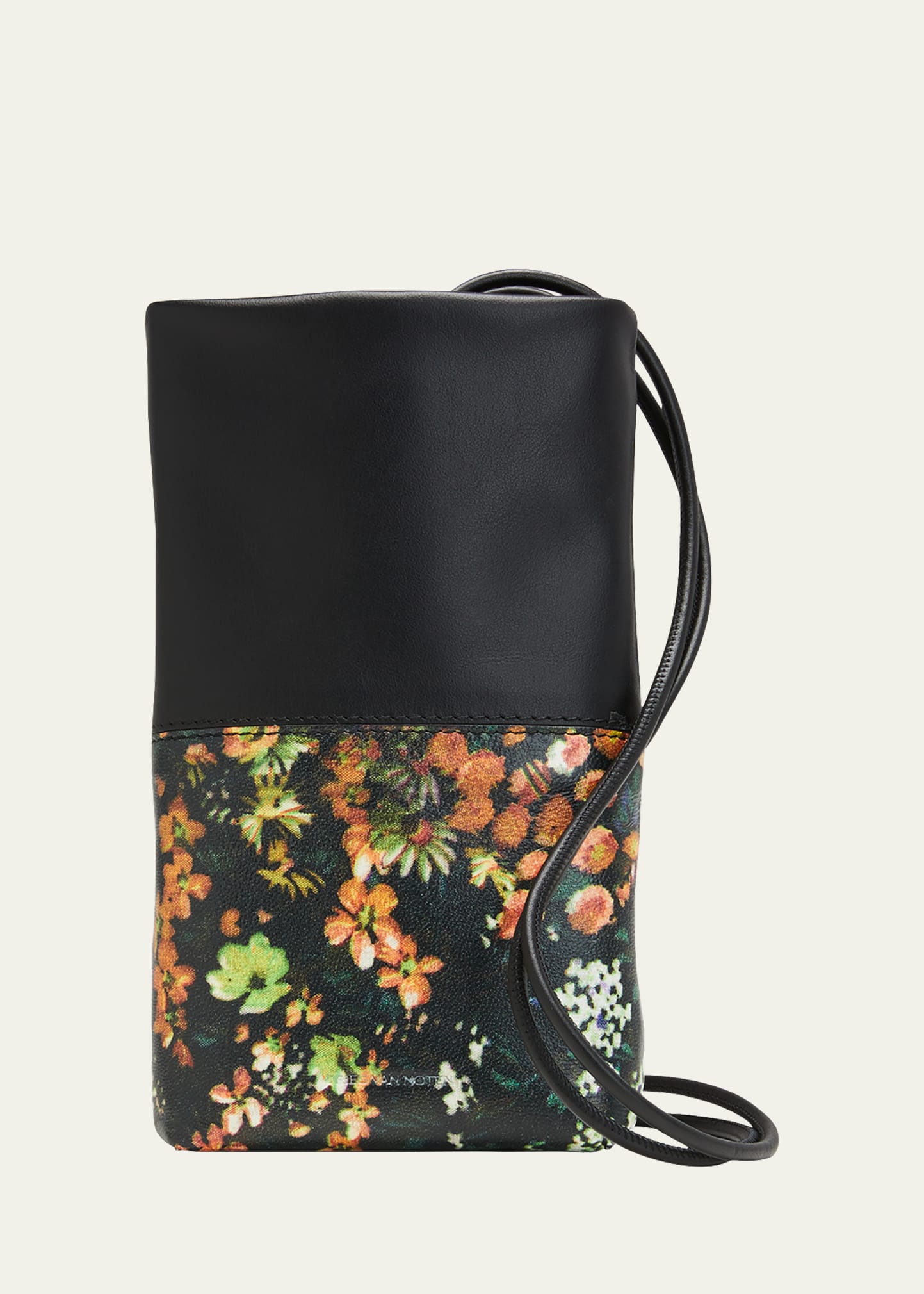 Dries Van Noten Flower Phone Crossbody Bag In 900 Black | ModeSens